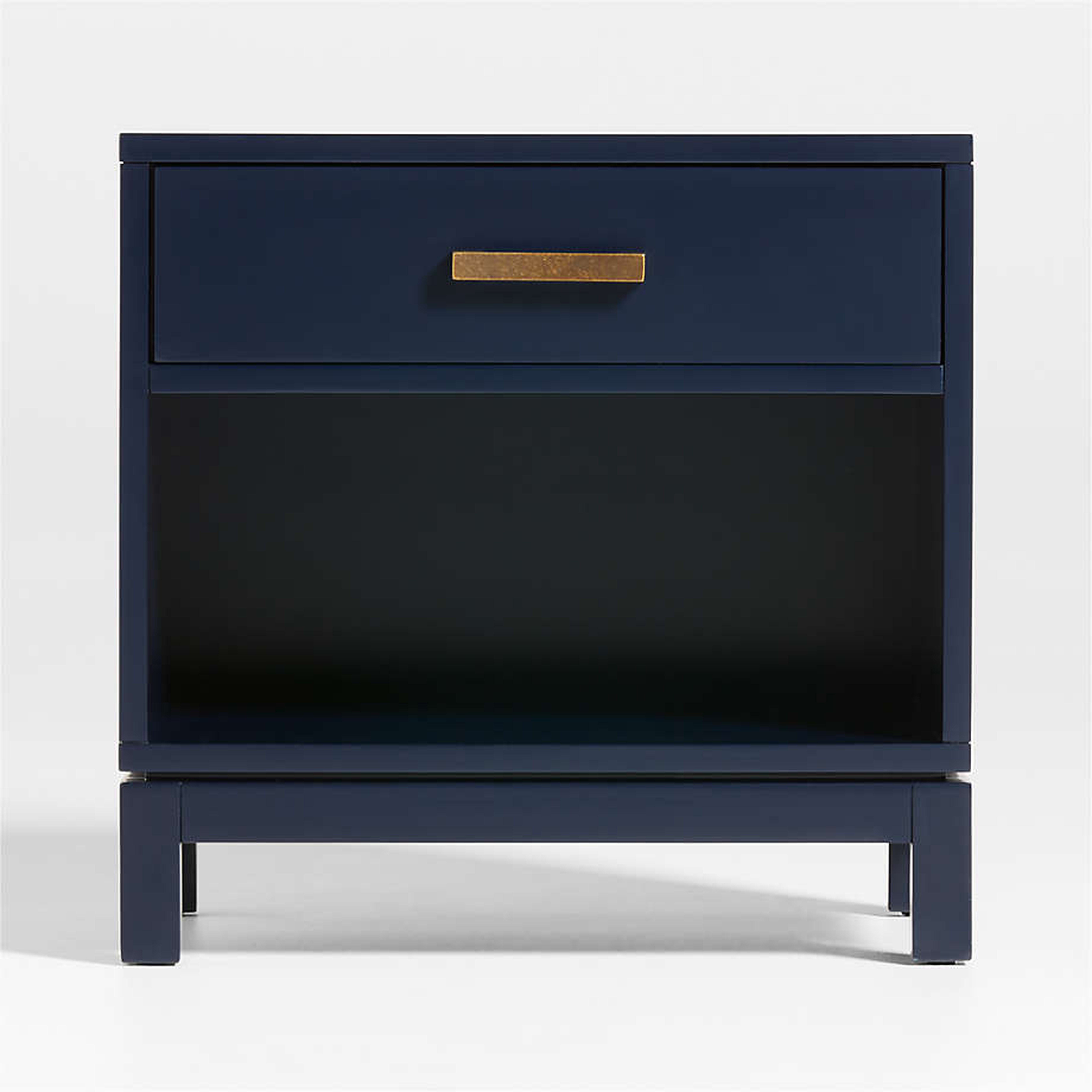 Parke Navy Blue Wood Kids Nightstand with Drawer - Crate & Kids