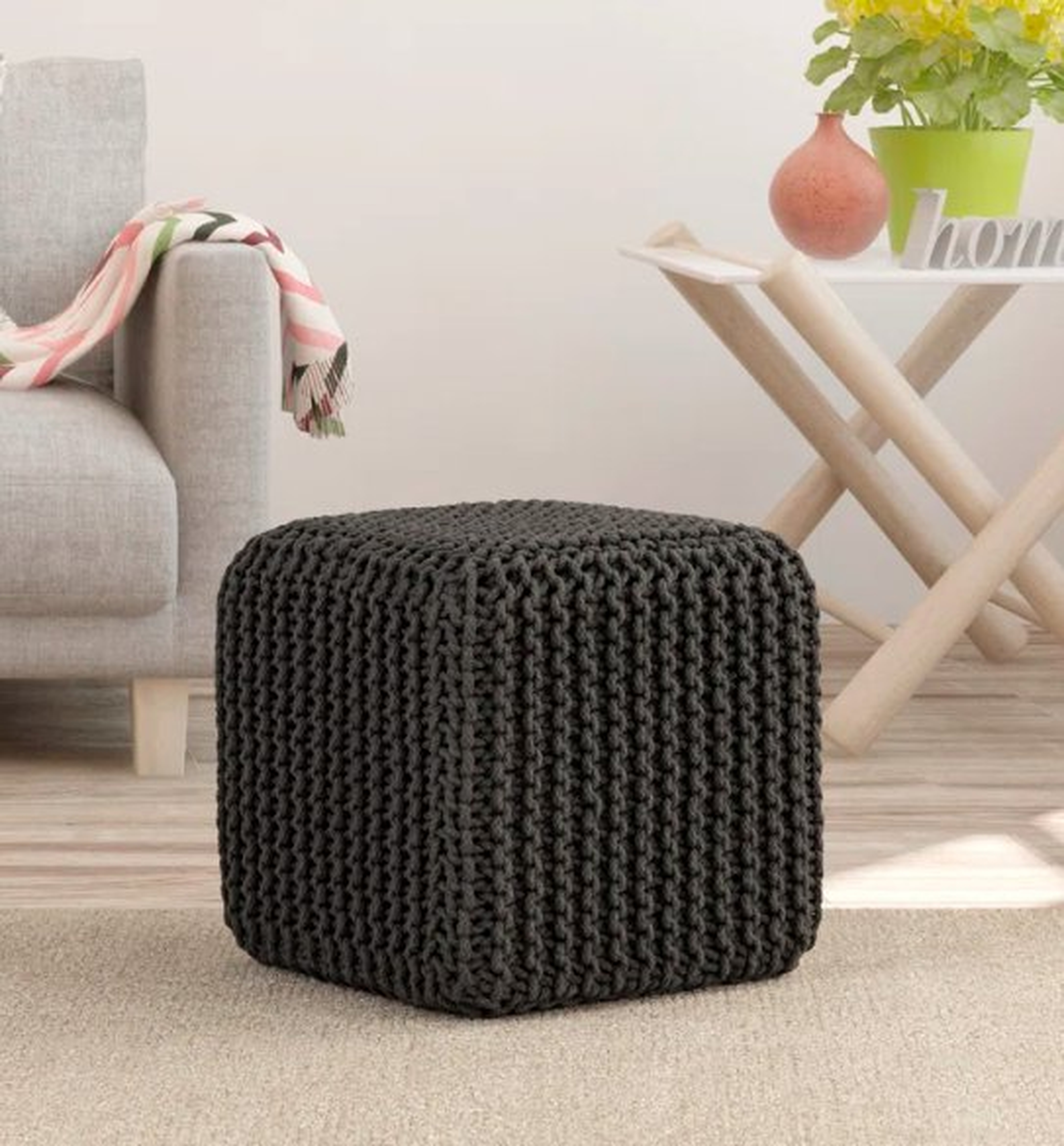 Iema 16" Wide Square Pouf Ottoman - Wayfair