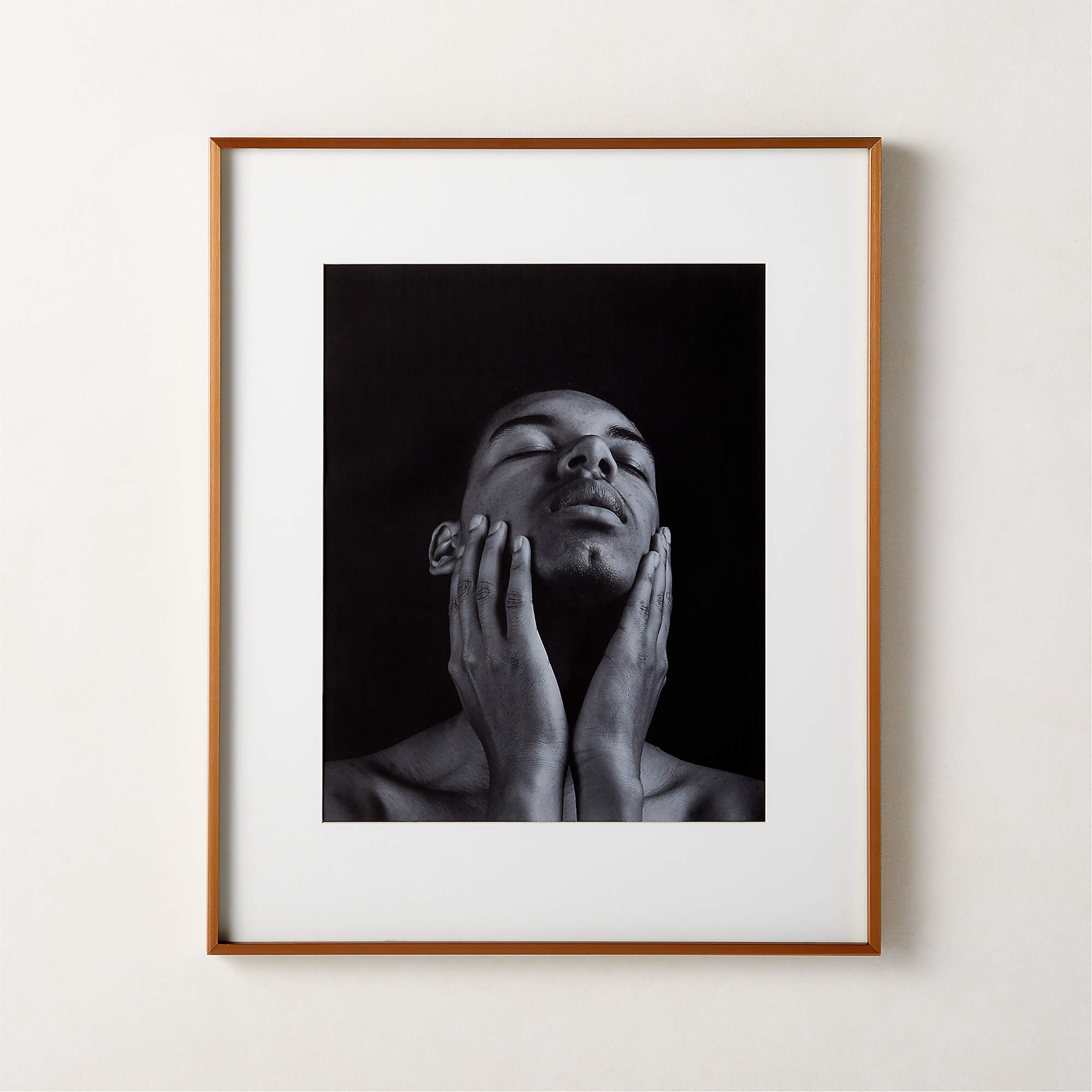 Gallery Brass Picture Frame with White Mat 16"x20" - CB2