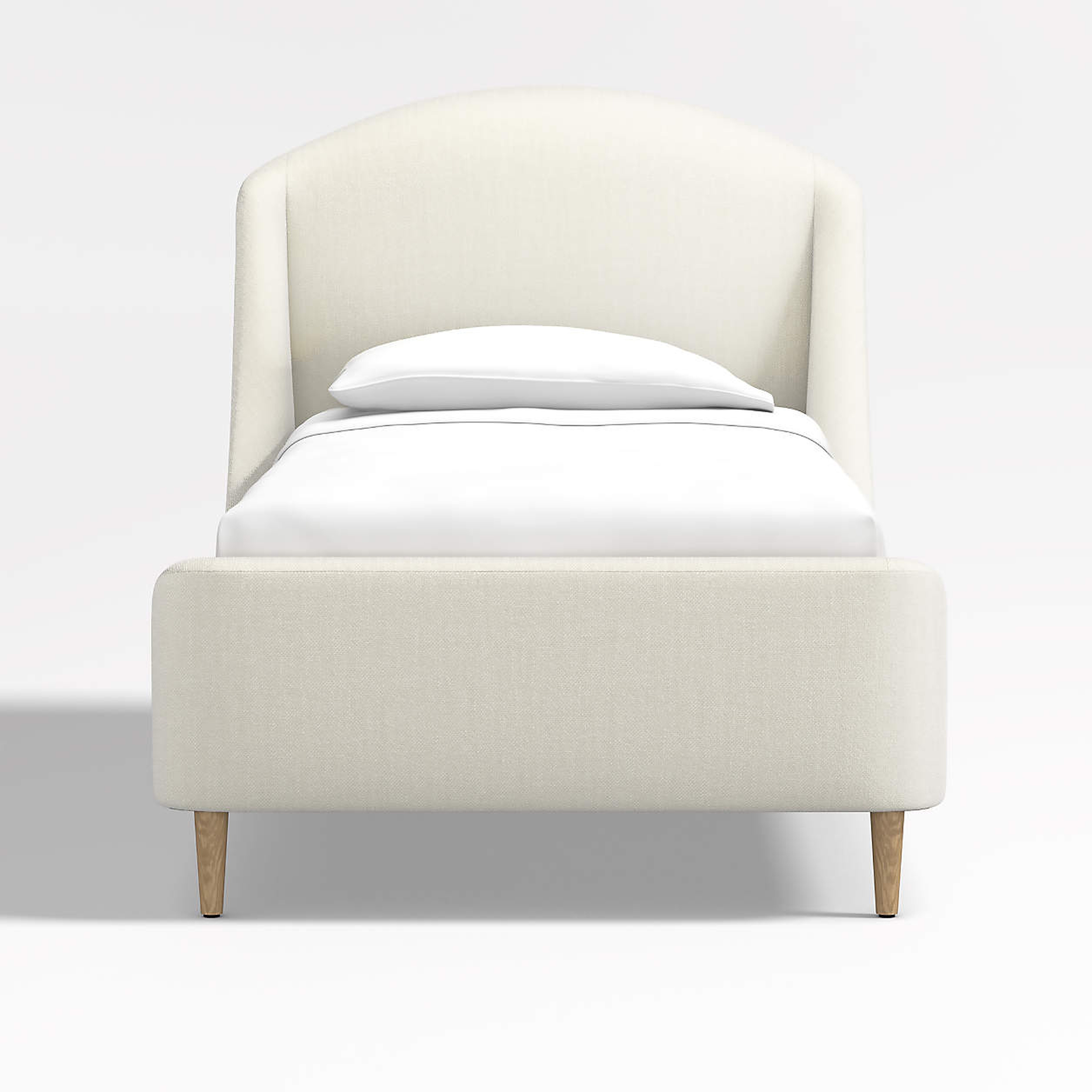 Lafayette Ivory Upholstered Twin Bed - Crate and Barrel