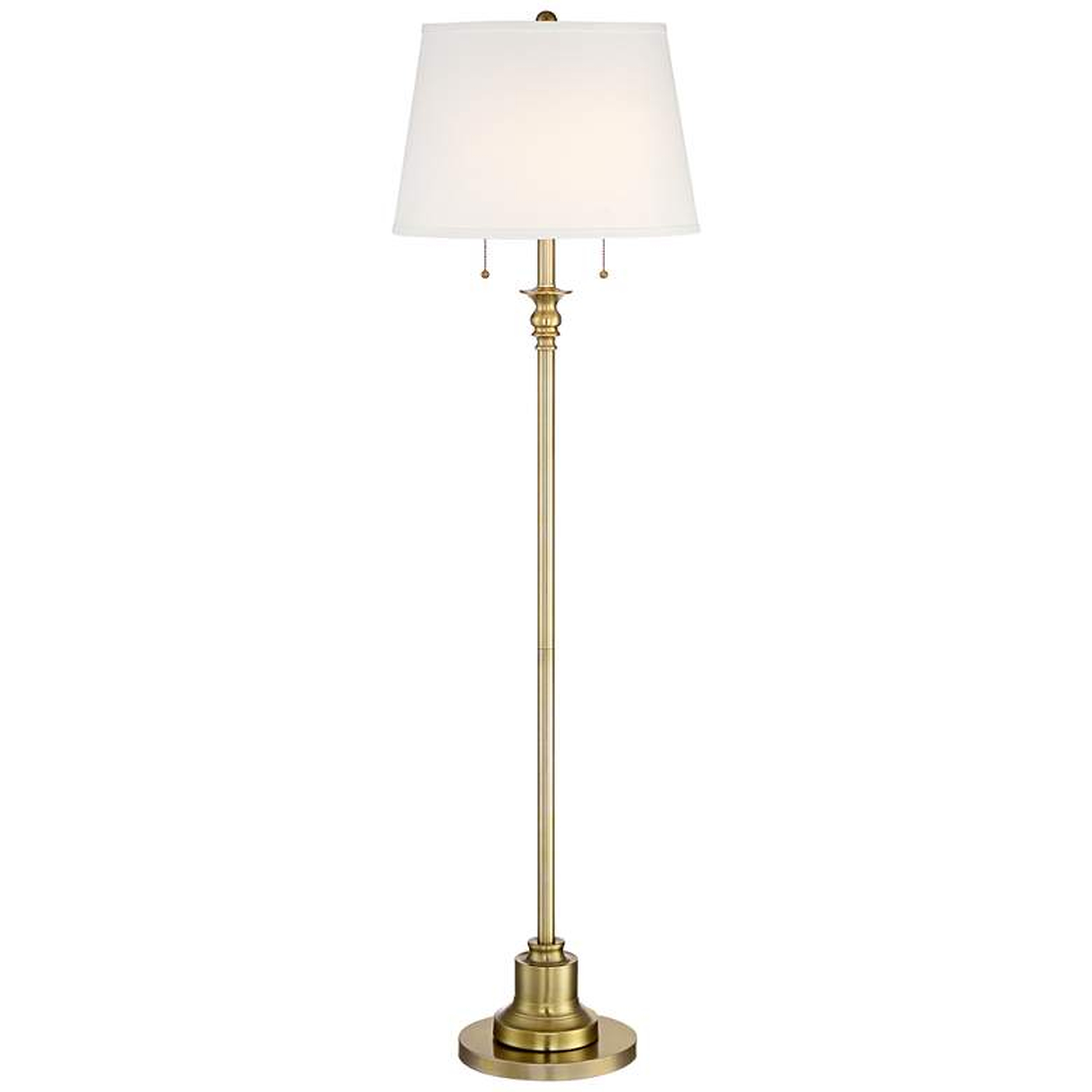 360 Lighting Spenser 58" Brushed Antique Brass Traditional Floor Lamp - Lamps Plus