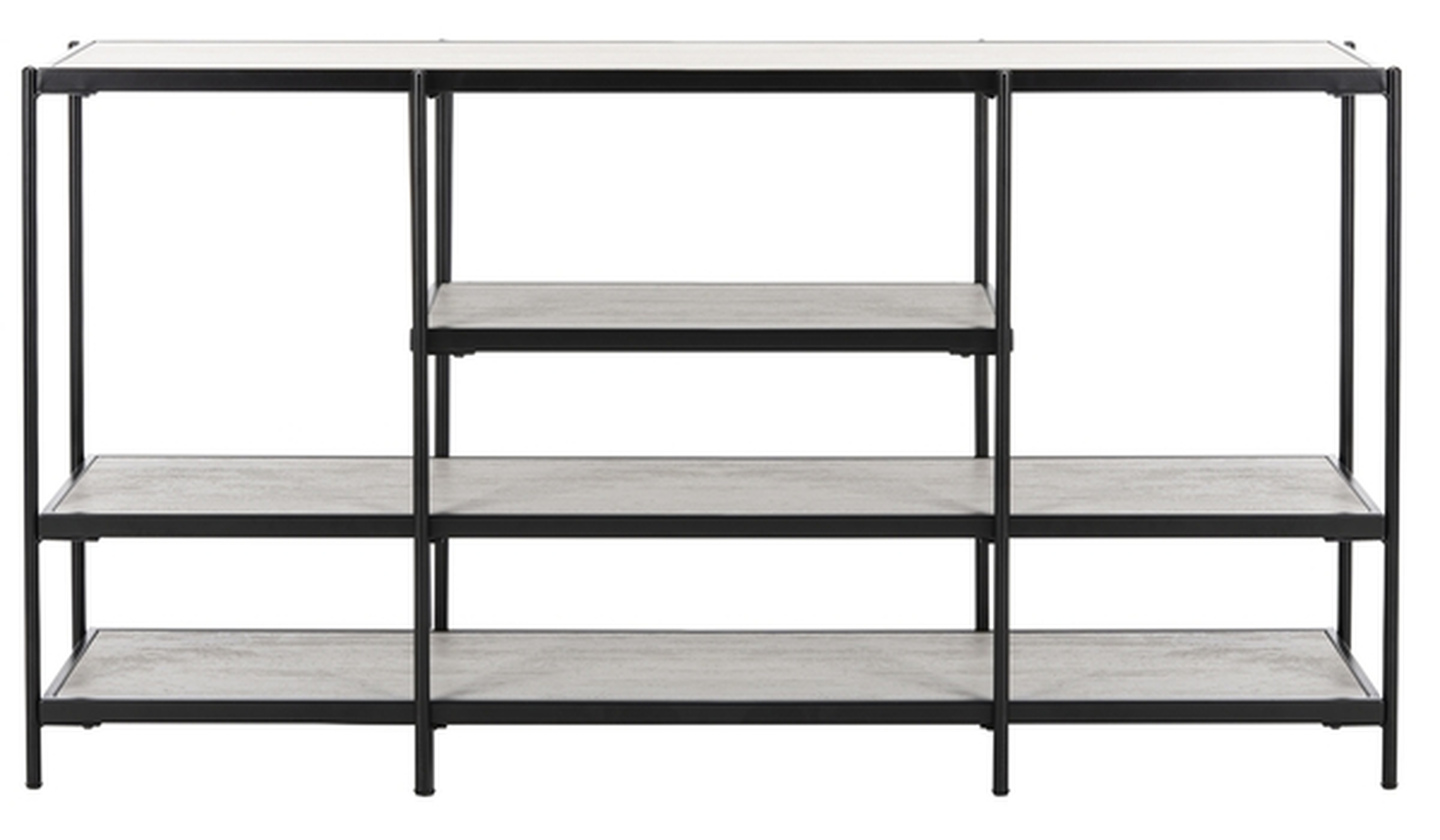 Petra 3 Tier Console Table - Beige/Black - Safavieh - Safavieh