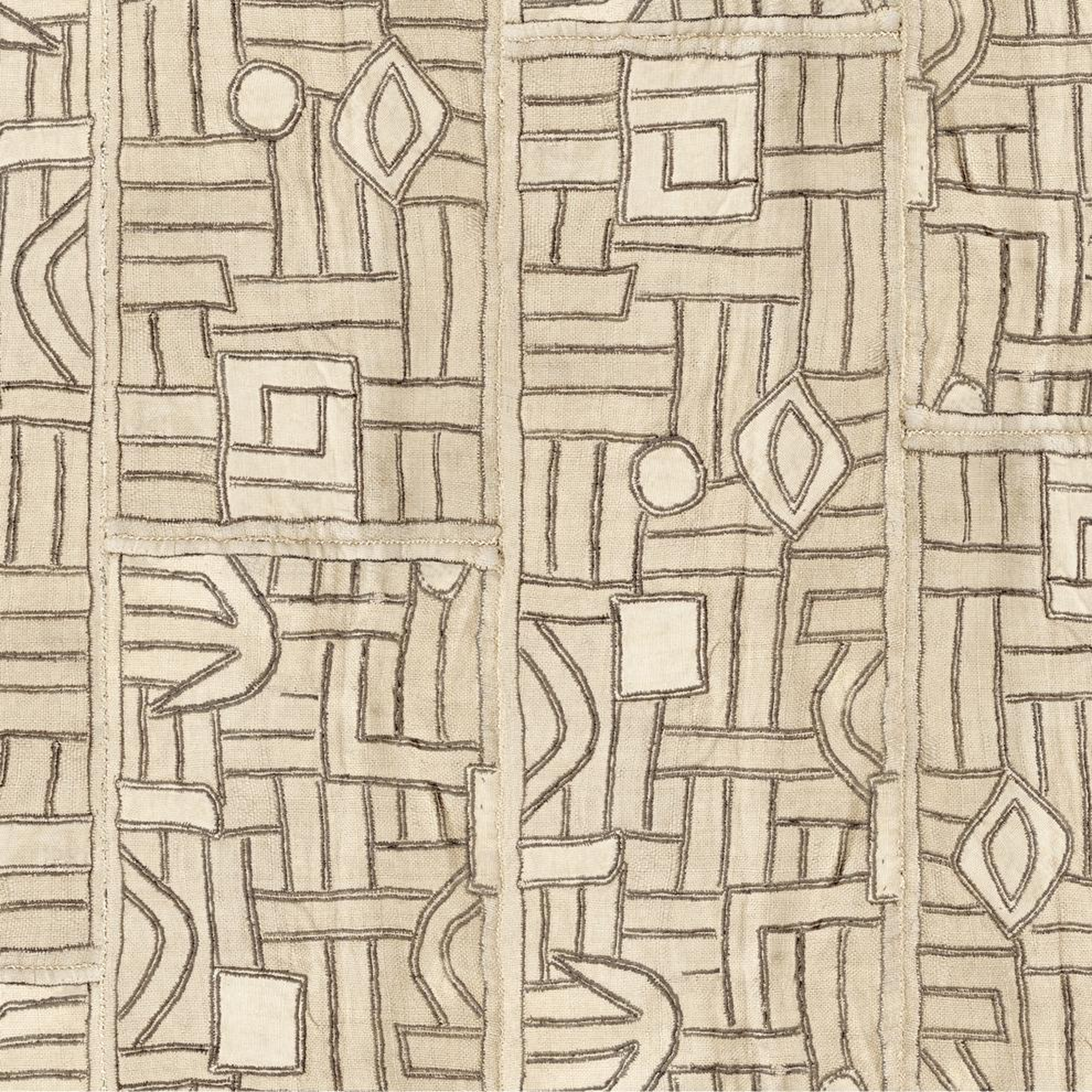 Ecru Maze Kuba Cloth Wallpaper - St. Frank