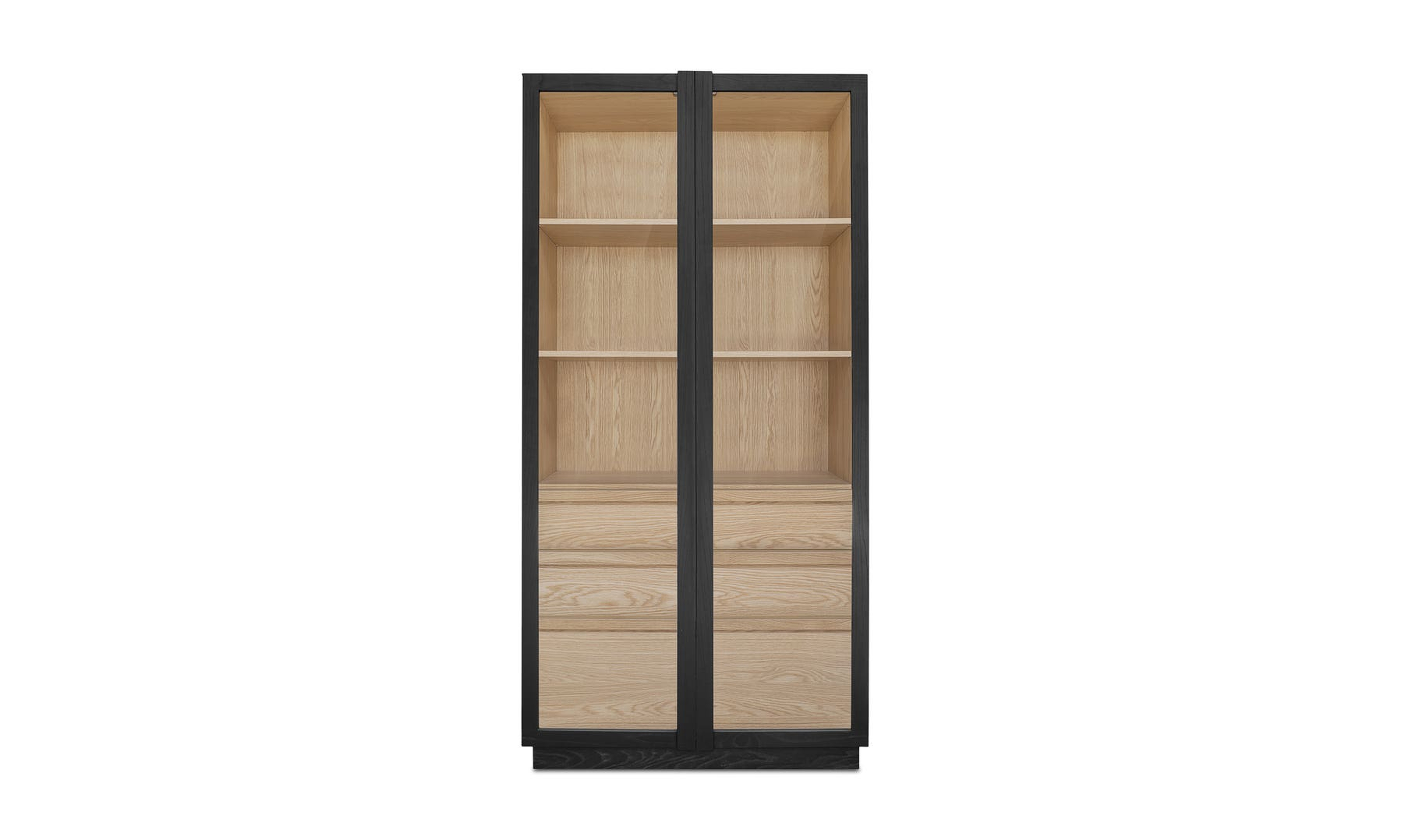 Charlotte Tall Cabinet Black - Moes Home Collection