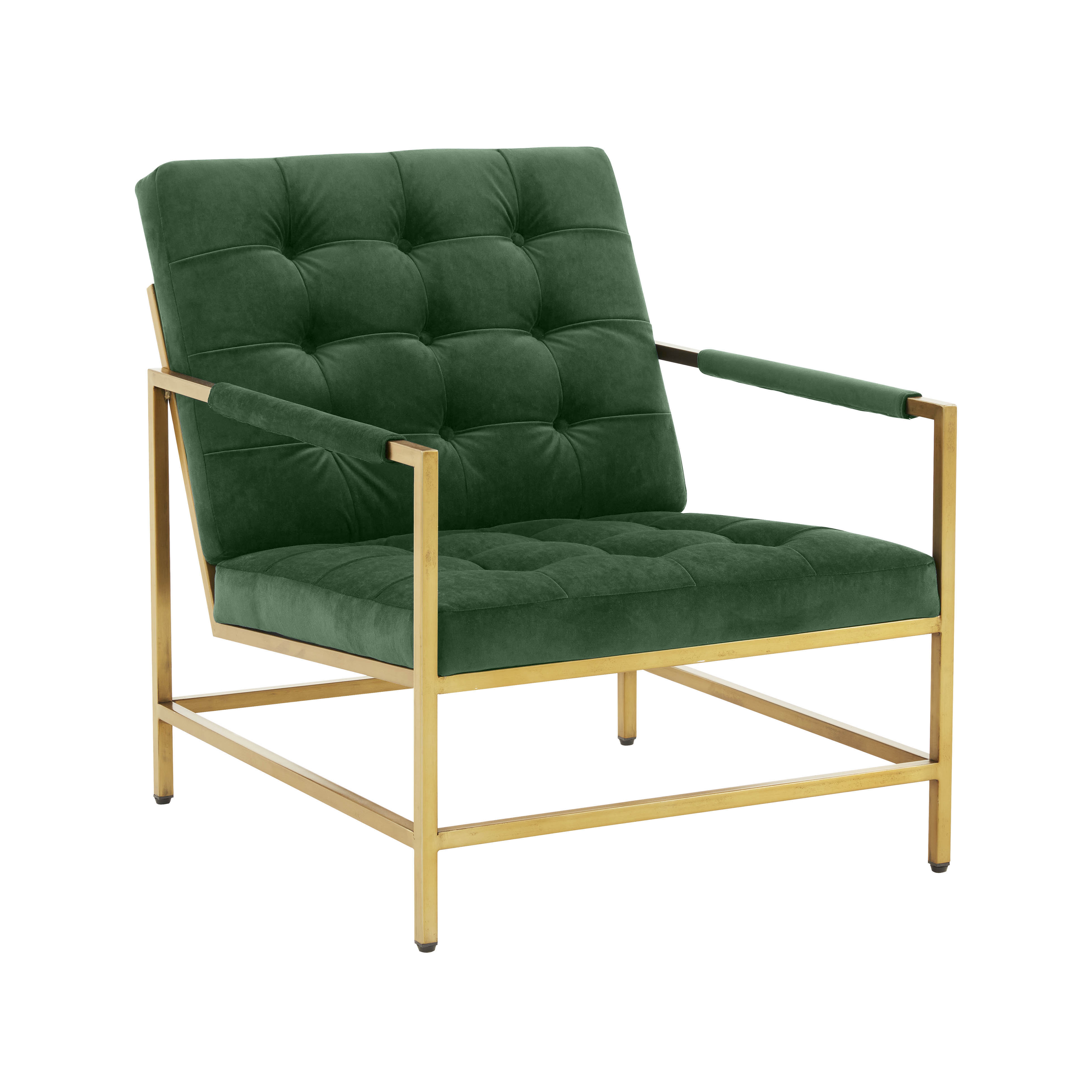 Van Emerald Green Velvet Accent Chair - Maren Home