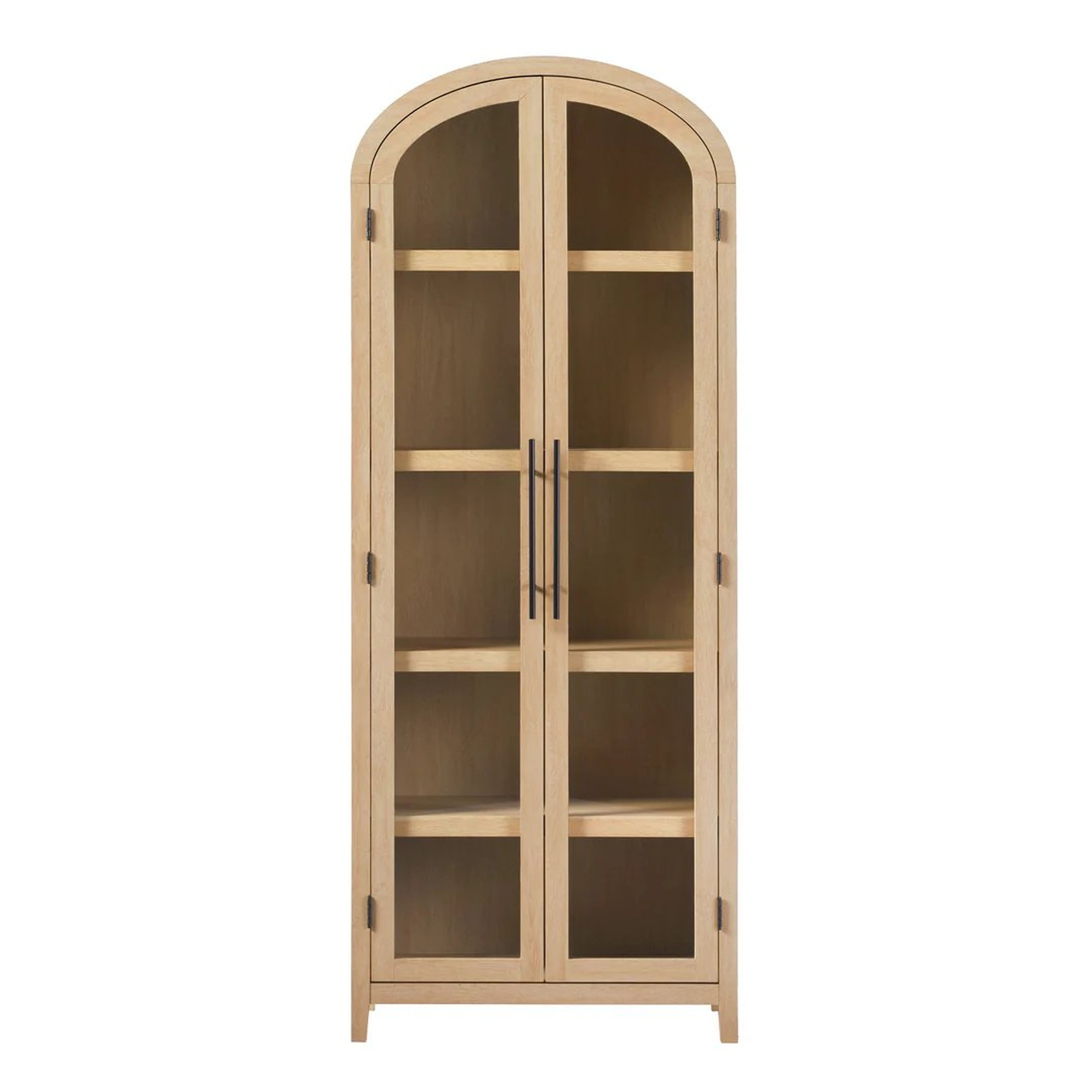 Chantelle Modern Arched Bookshelf with Glass Doors - Walker Edison