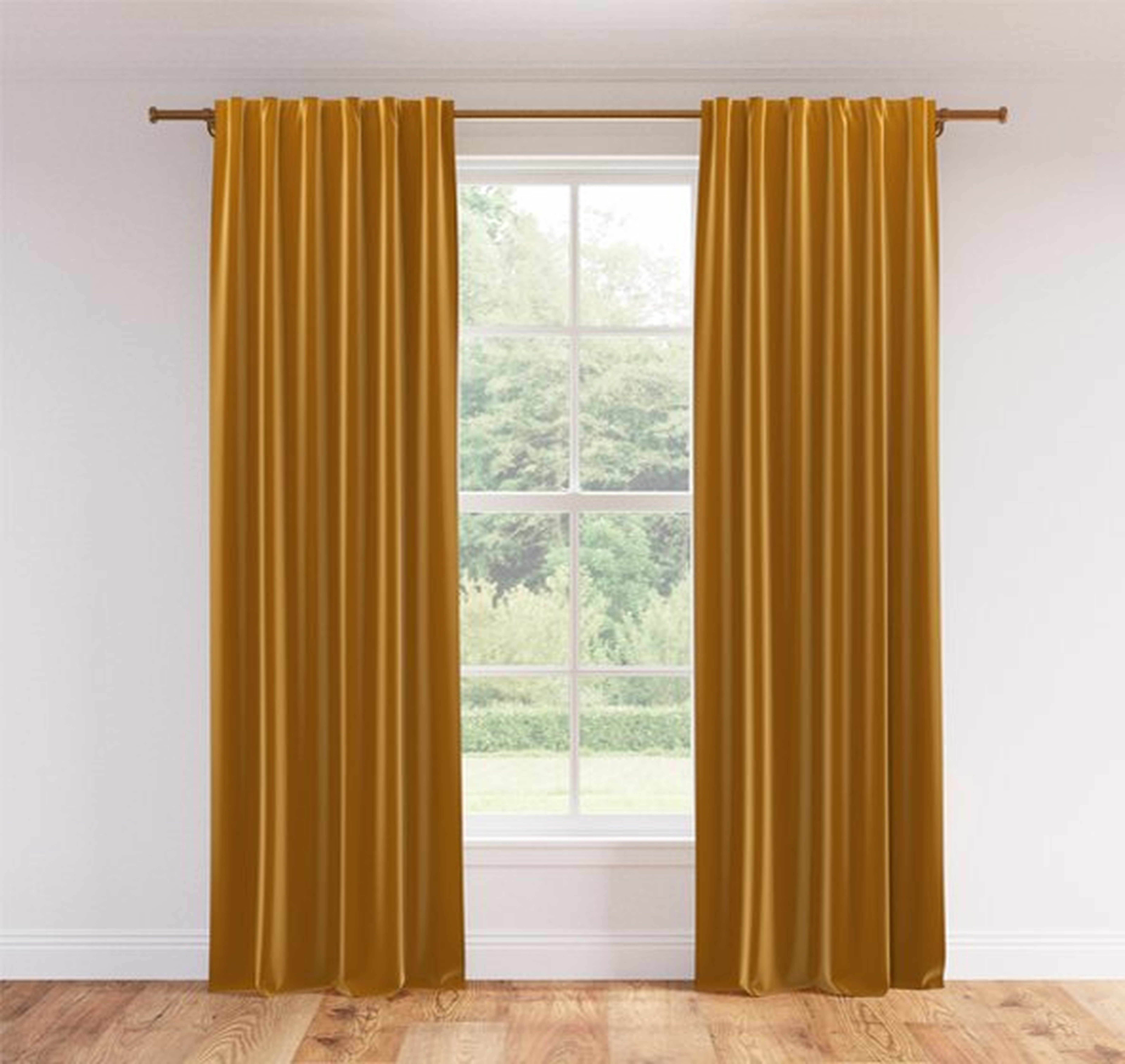 Velvet Curtain, Marigold Performance Velvet, 50" x 96", Unlined - The Inside