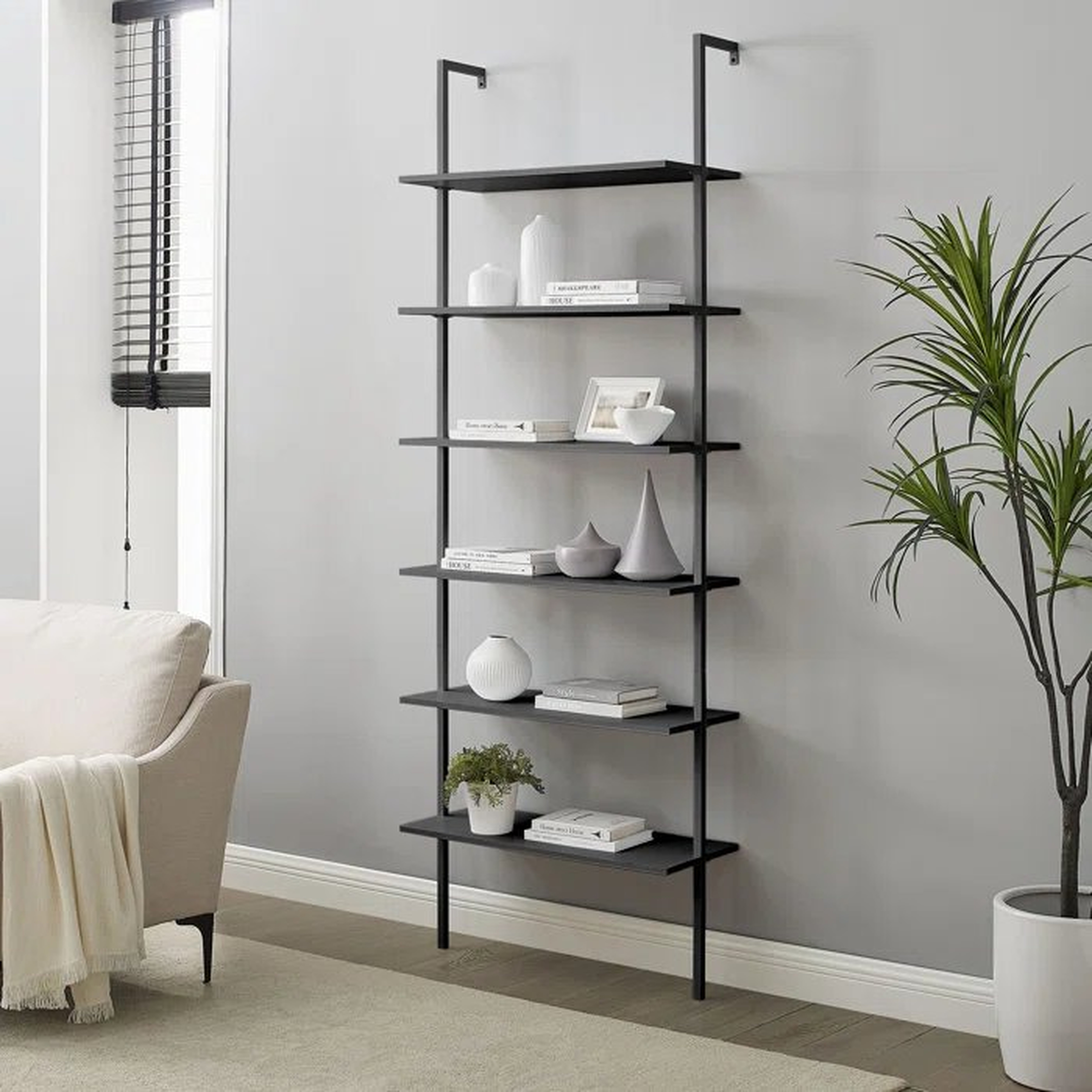 Ahsoka 72'' H x 24'' W Iron Ladder Bookcase - Wayfair