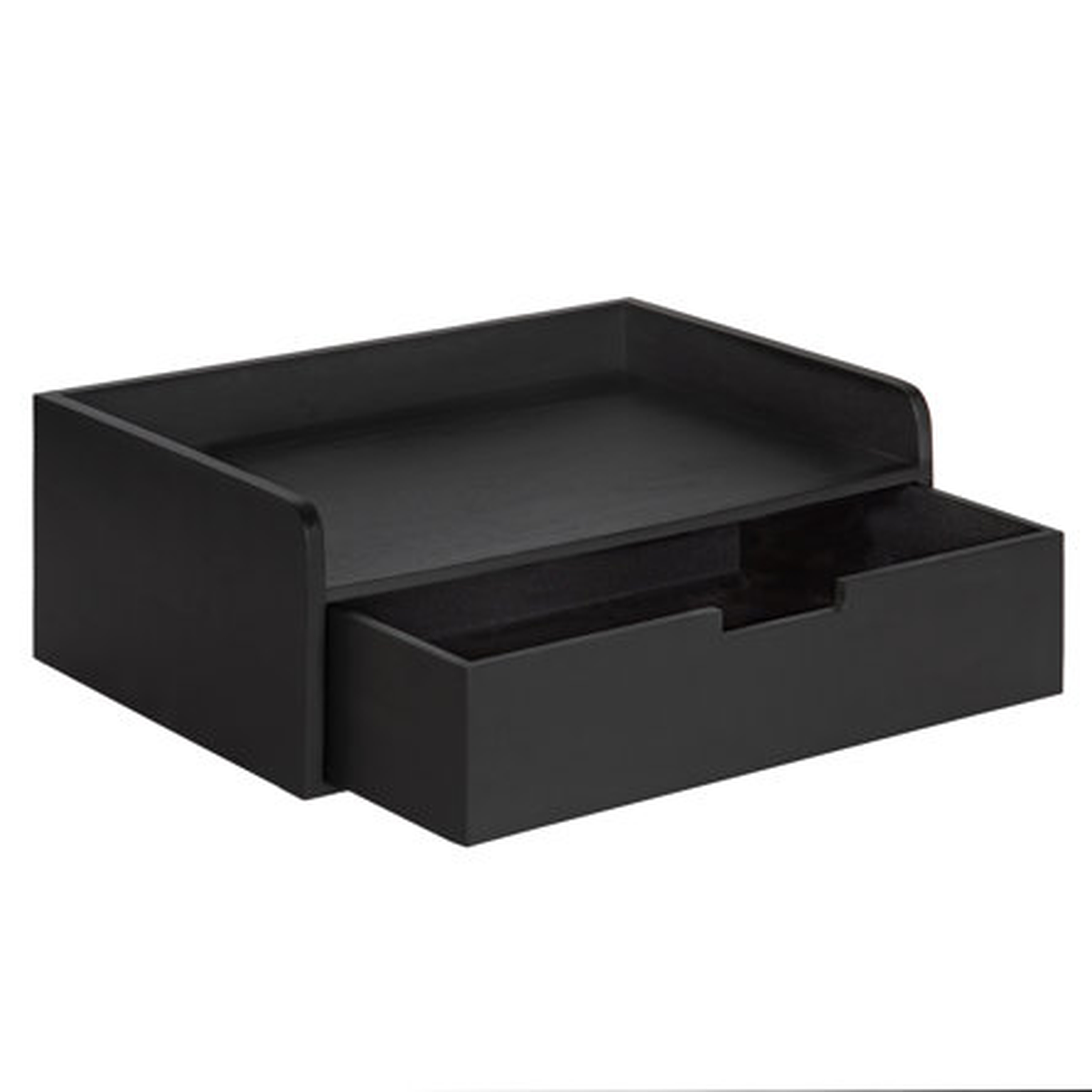 Avah Poplar Solid Wood Accent Shelf with Drawer - Wayfair