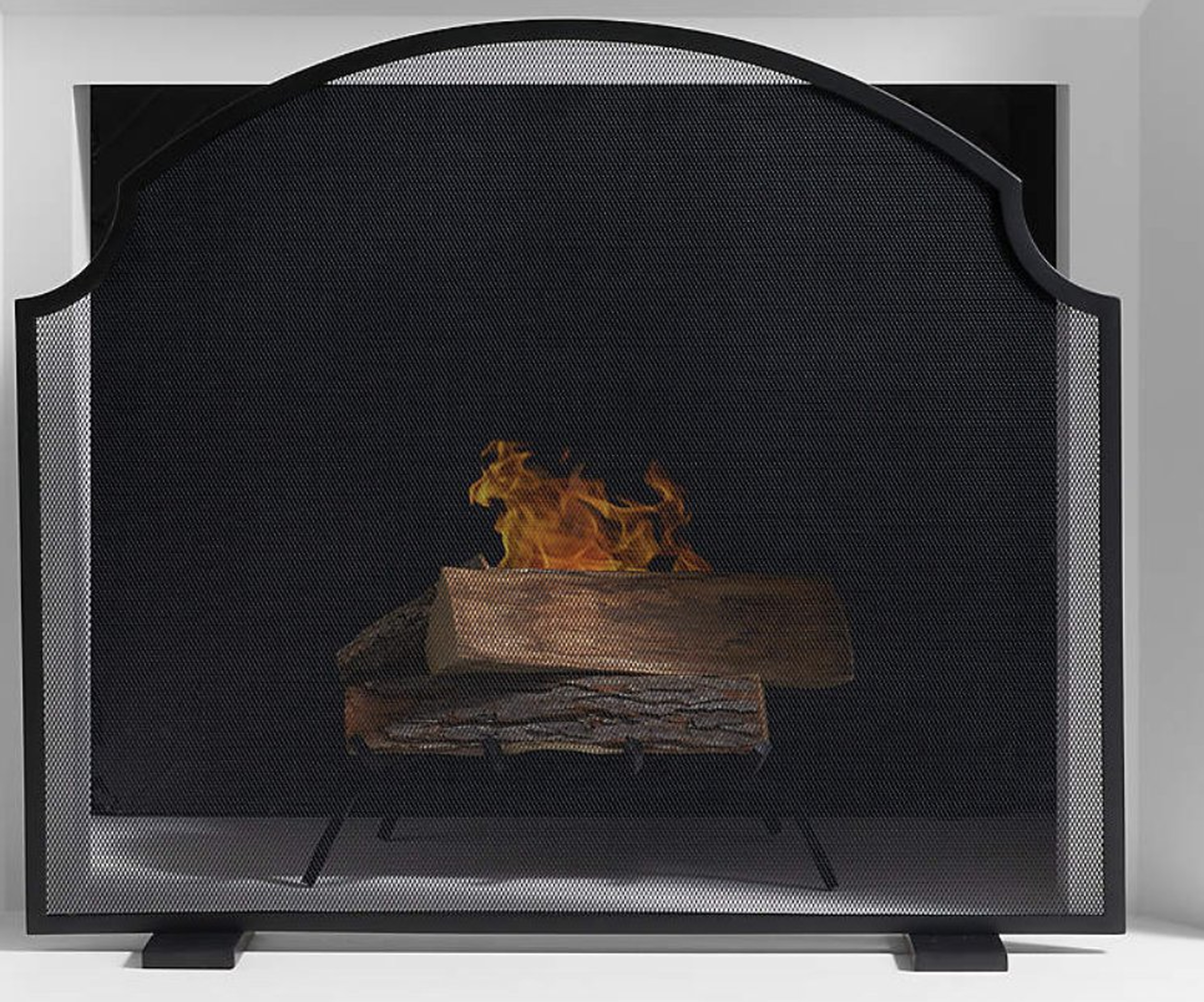 Emmy Brass Fireplace Screen - Crate and Barrel