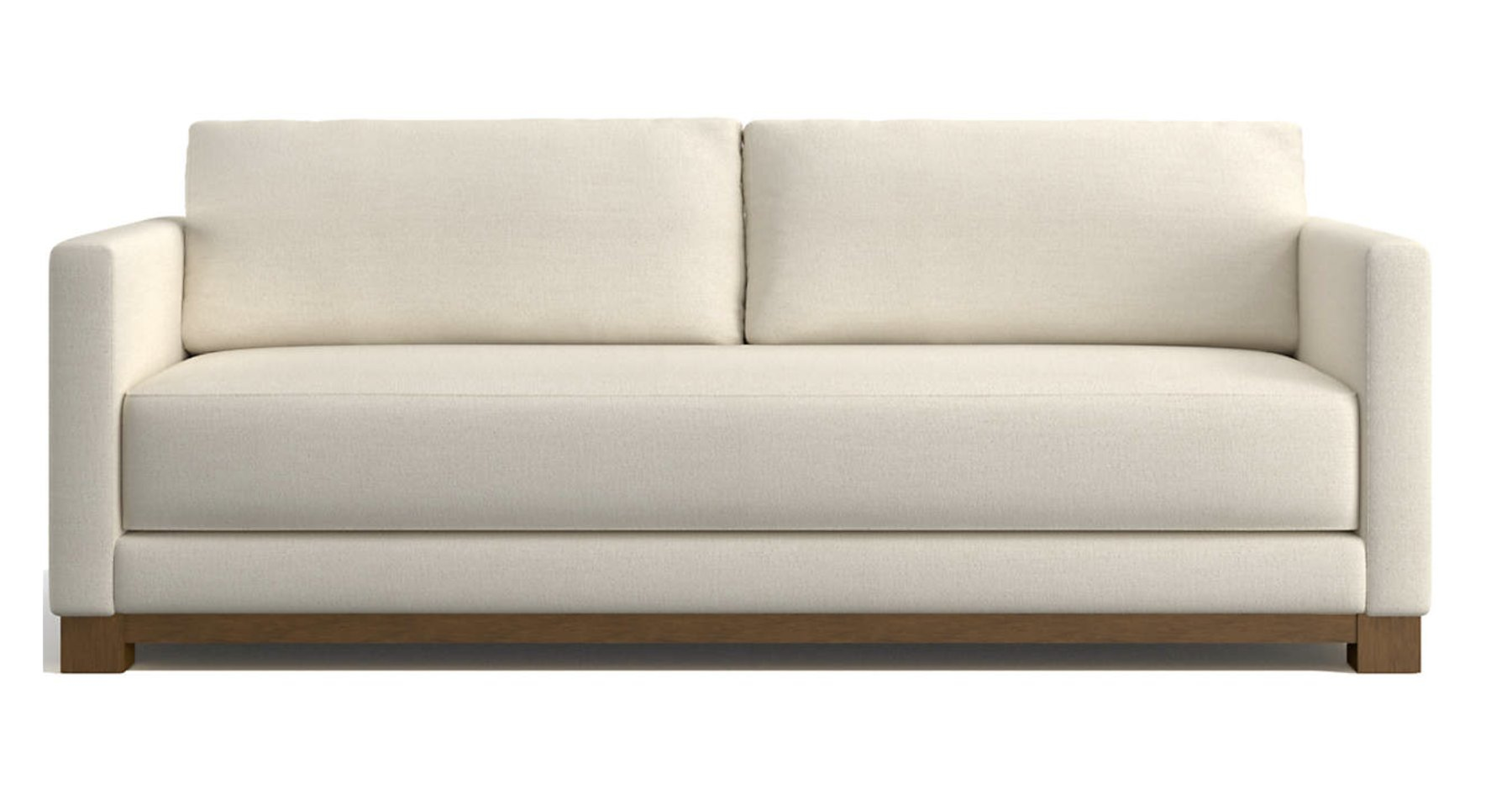 Gather Wood Base Bench Sofa 89" - Crate and Barrel