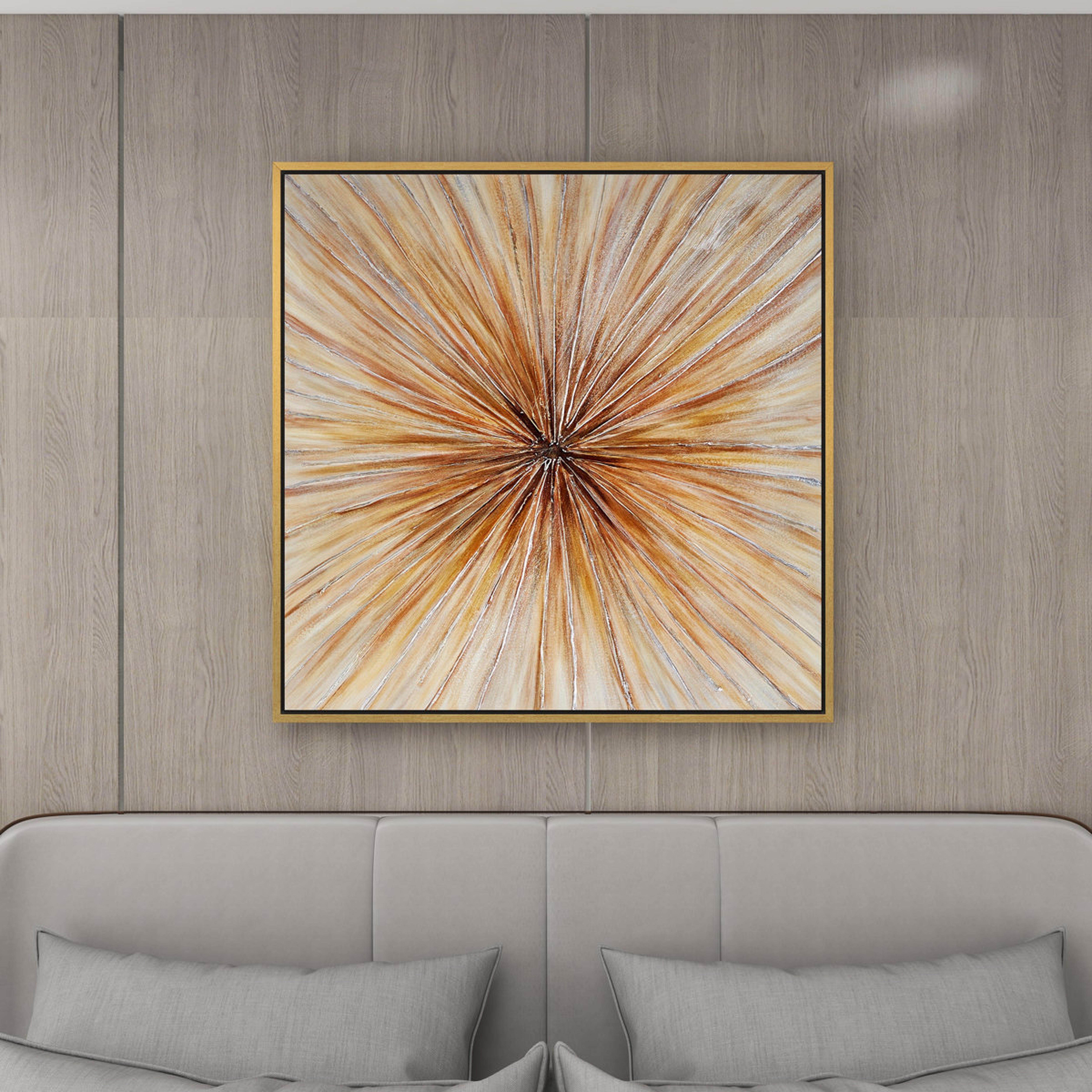 Contemporary Bursting', Framed Graphic Art Print on Canvas, 39" x 39" - Wayfair