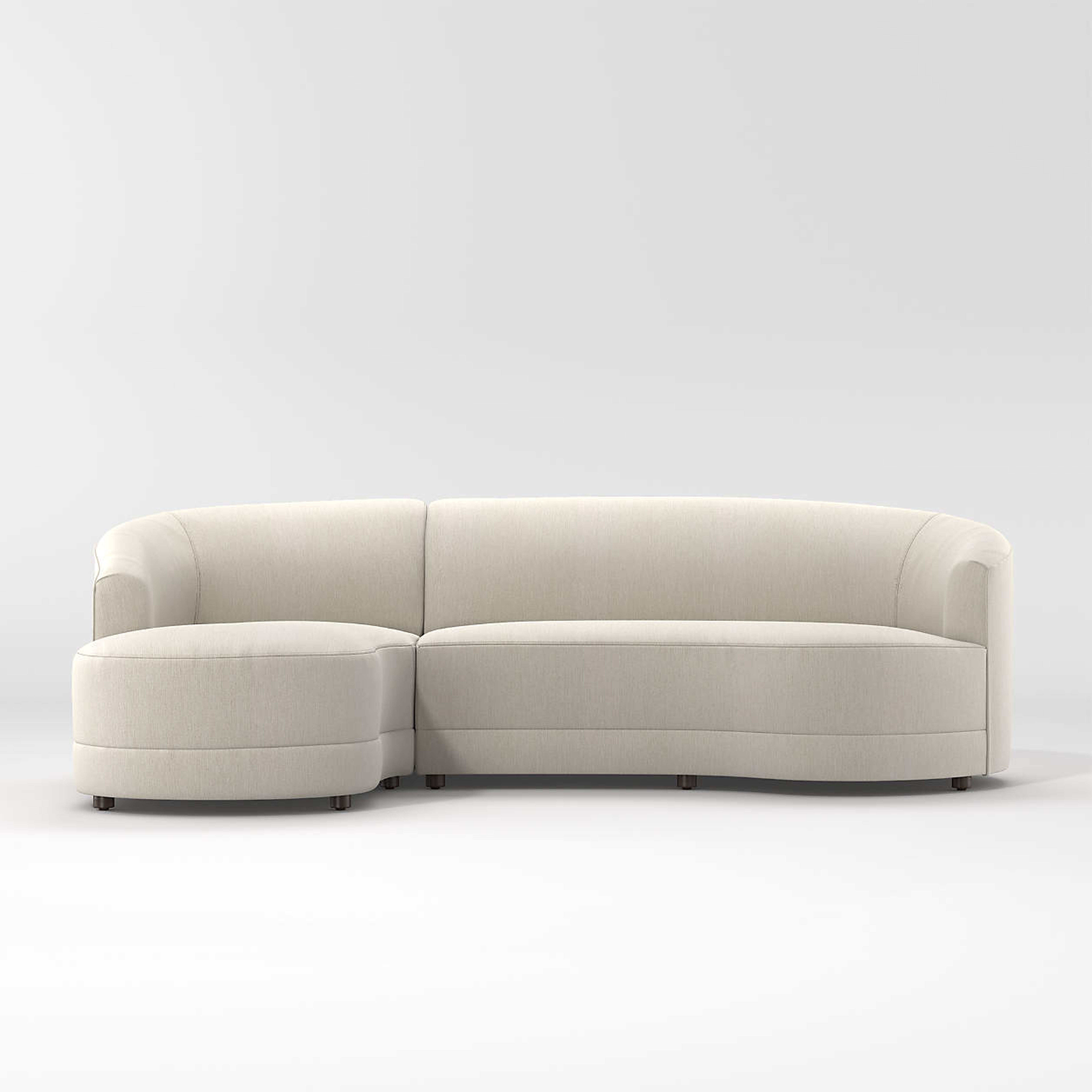Infiniti 2-Piece Curved Sectional Sofa with Chaise Lounge - Crate and Barrel