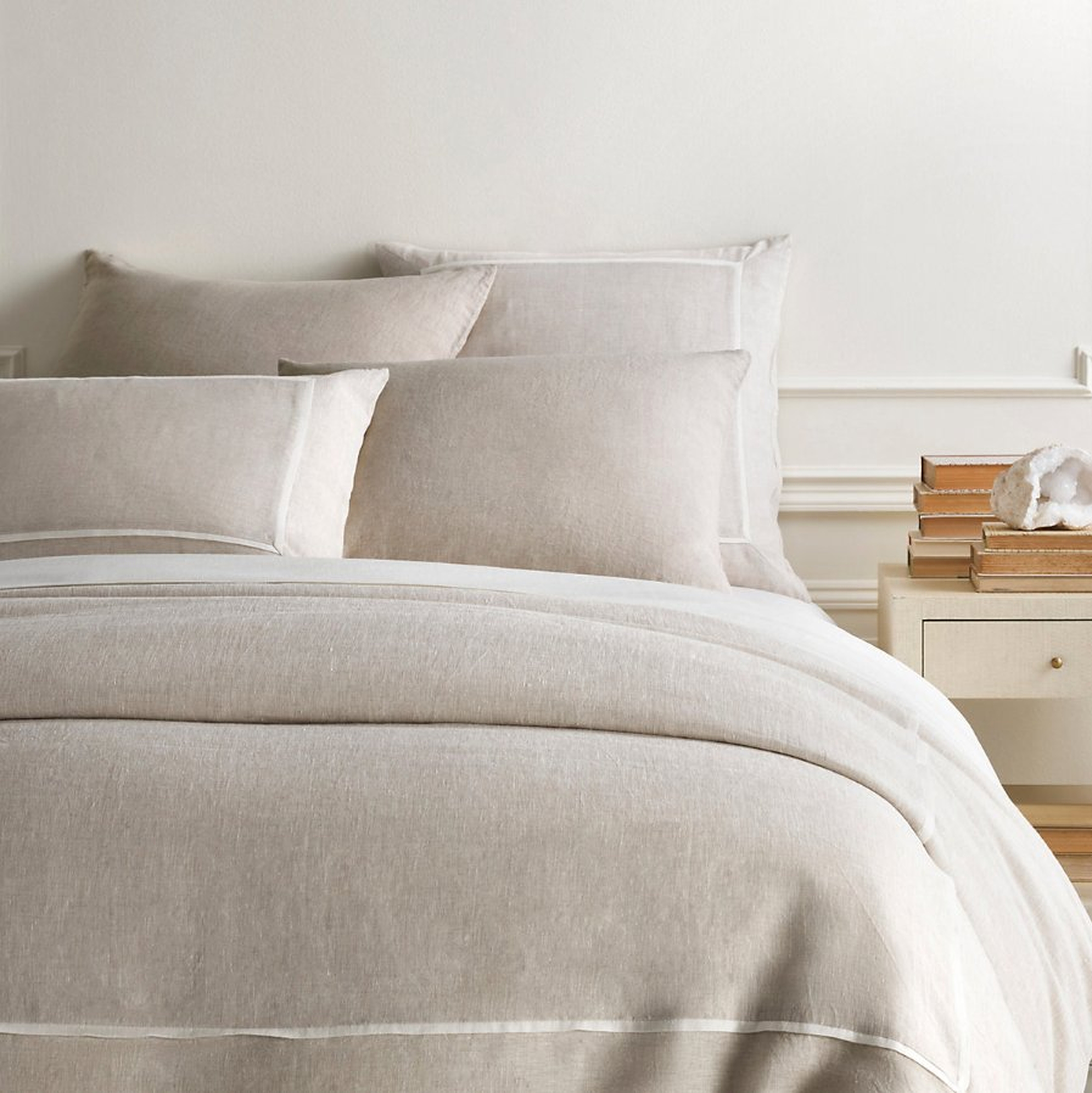 Keaton Linen Natural Duvet Cover - Dash and Albert