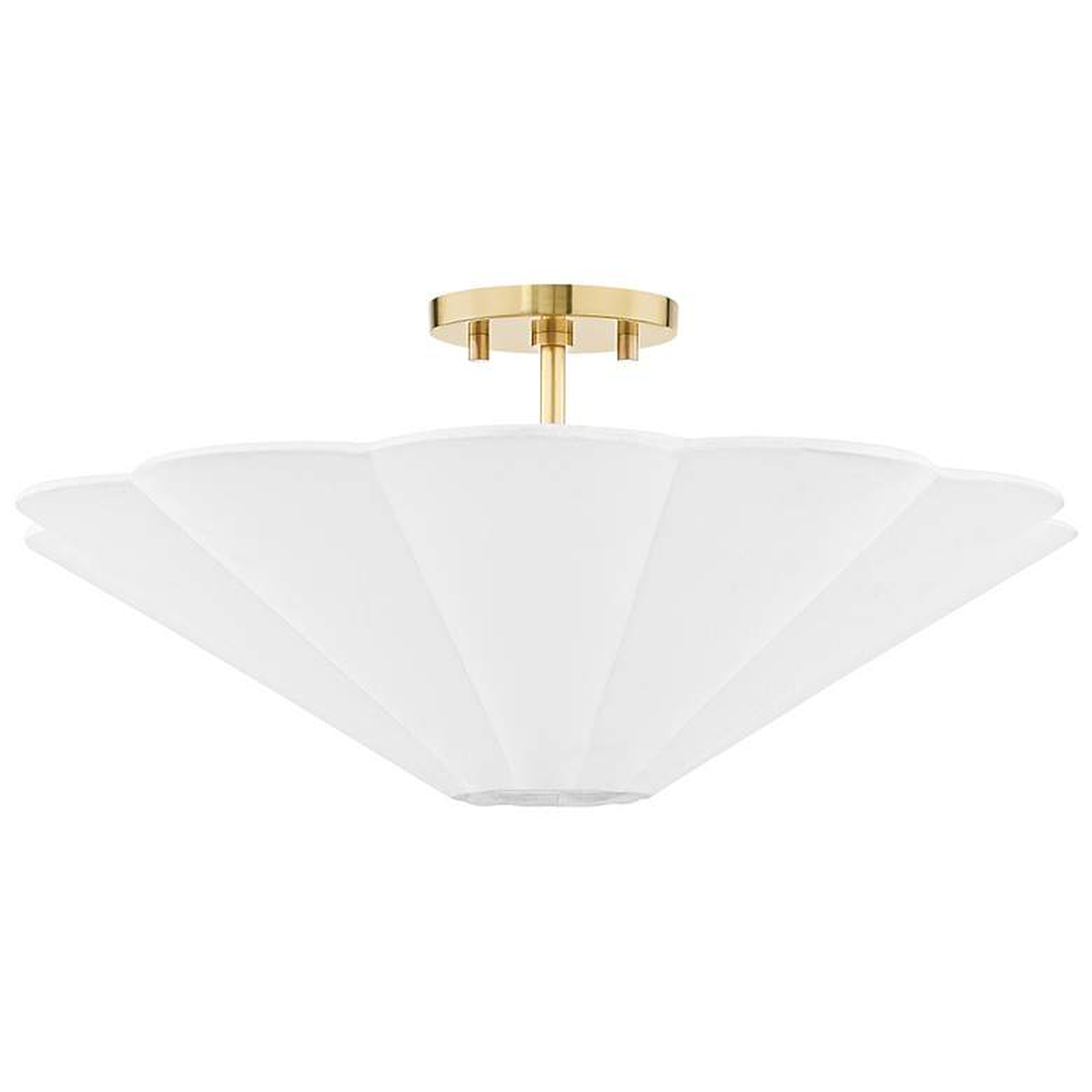 Alana 3 Light Semi Flushmount Aged Brass - Lamps Plus