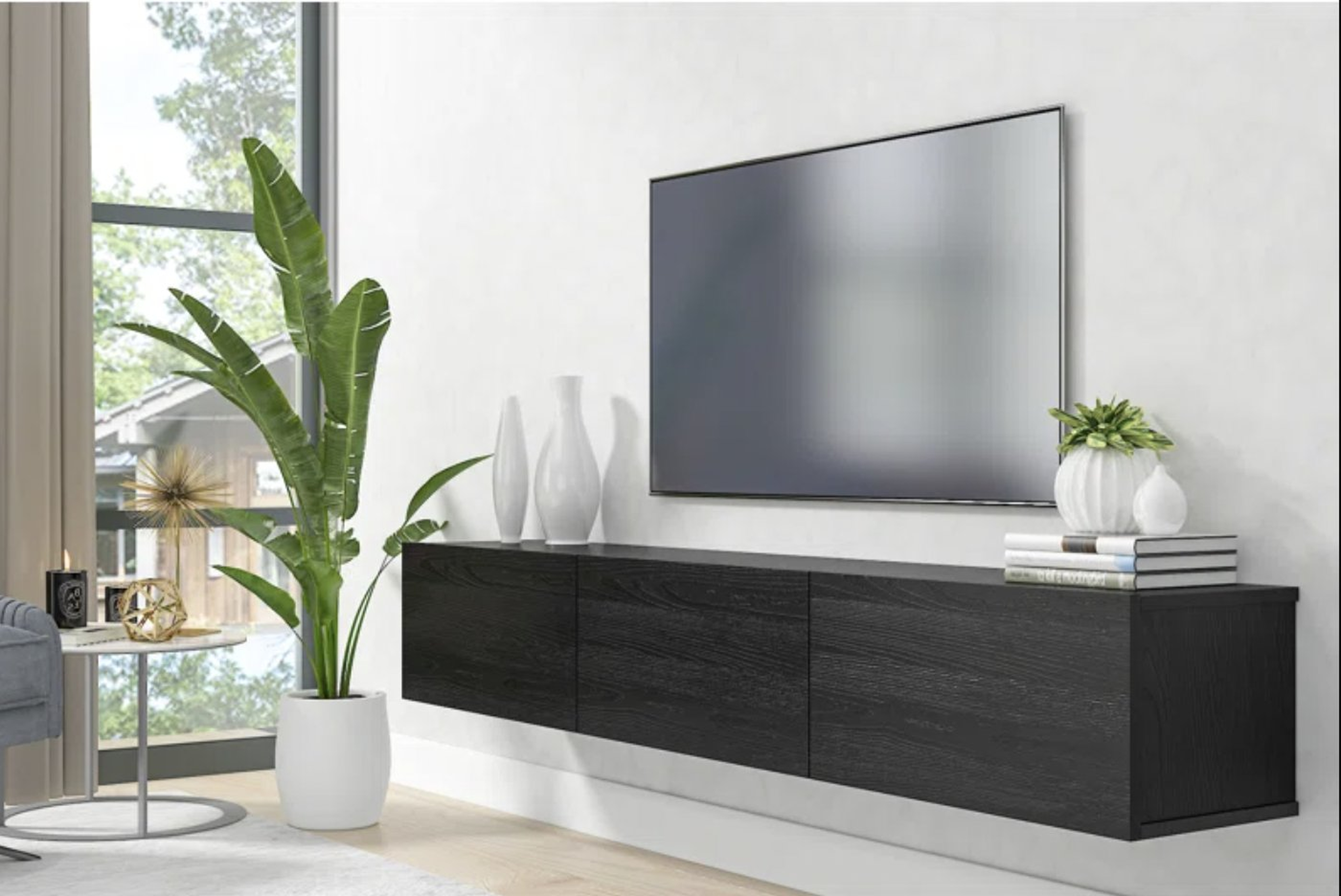 Ozge Floating TV Stand Up to 80" TV's Wall Mounted Media Console - Wayfair