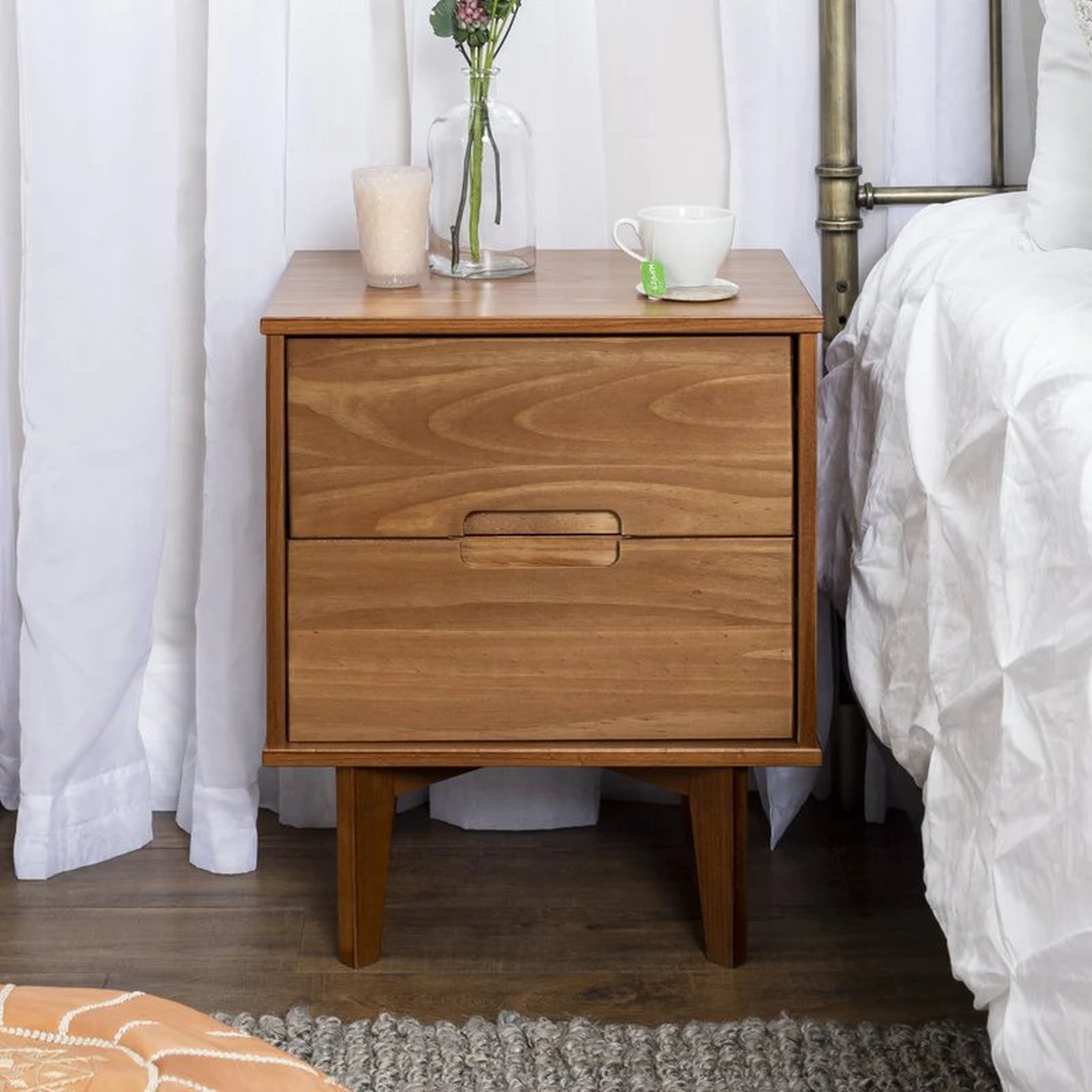 Sloane Mid Century Modern Solid Wood Nightstand - Walker Edison