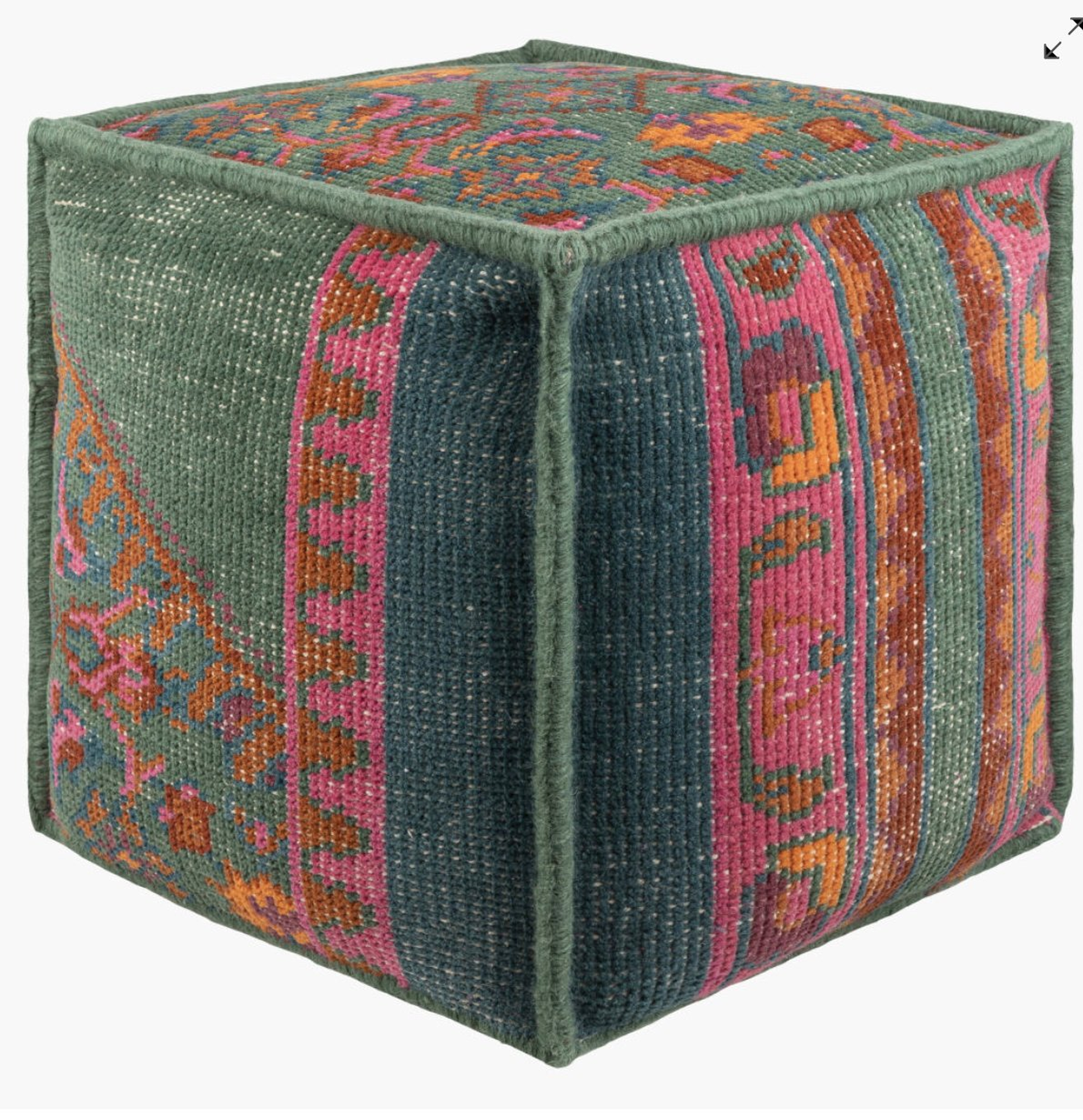 Zahra Hand Knotted Pouf - Surya