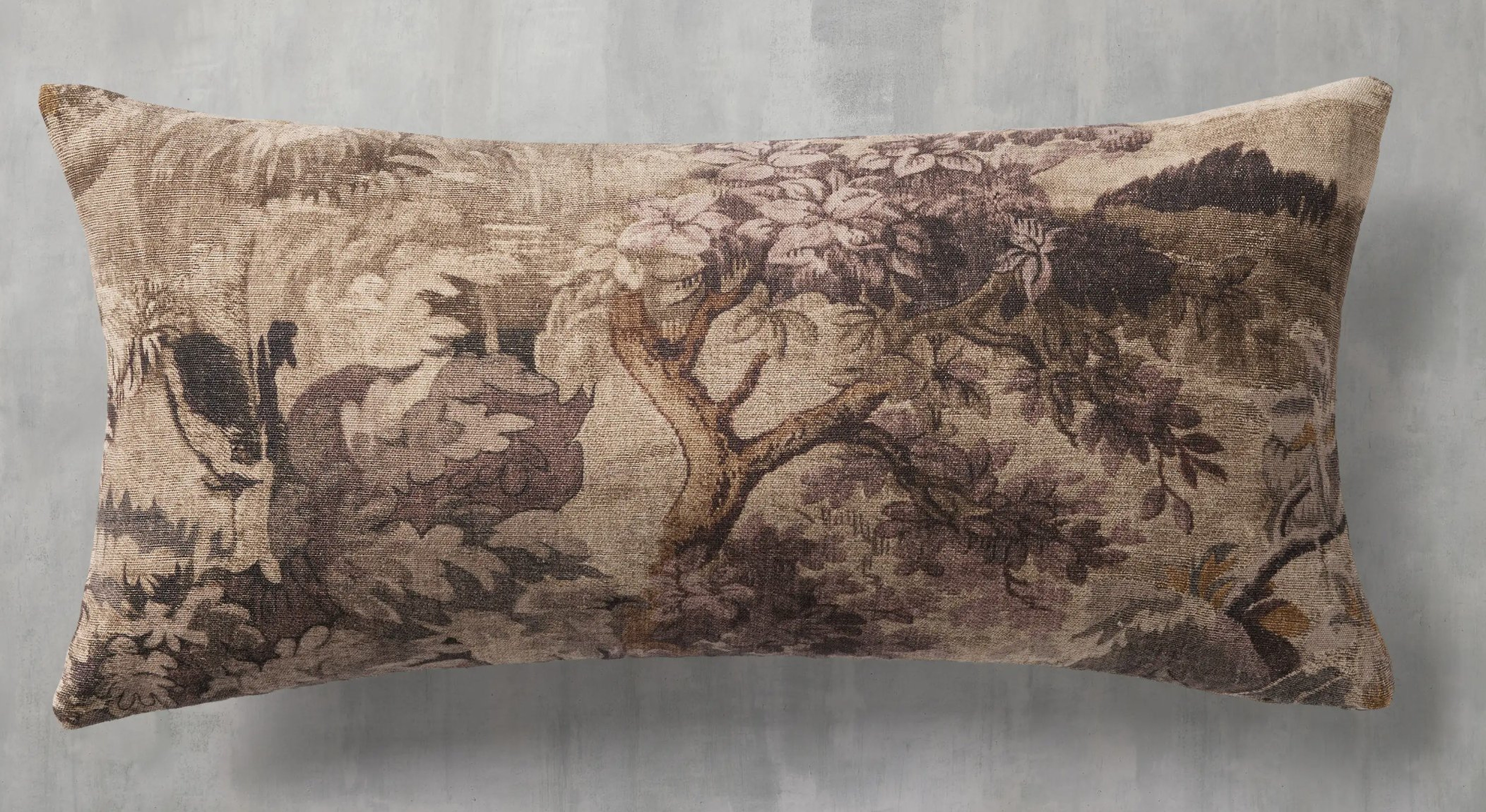 Lento Lumbar Pillow in None 14" X 48"  Olive  - Arhaus