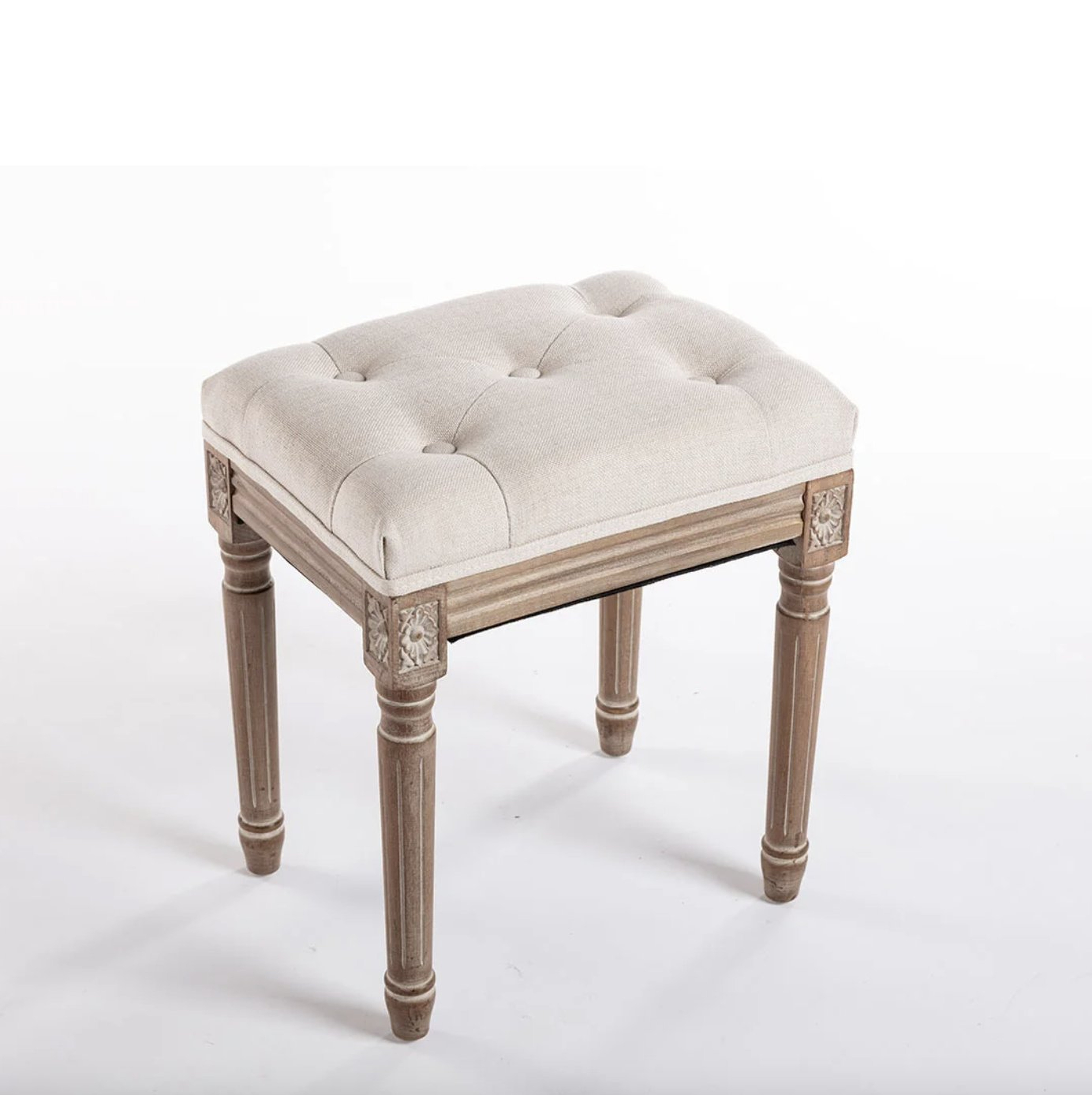 Rowena Solid Wood Vanity Stool - Wayfair