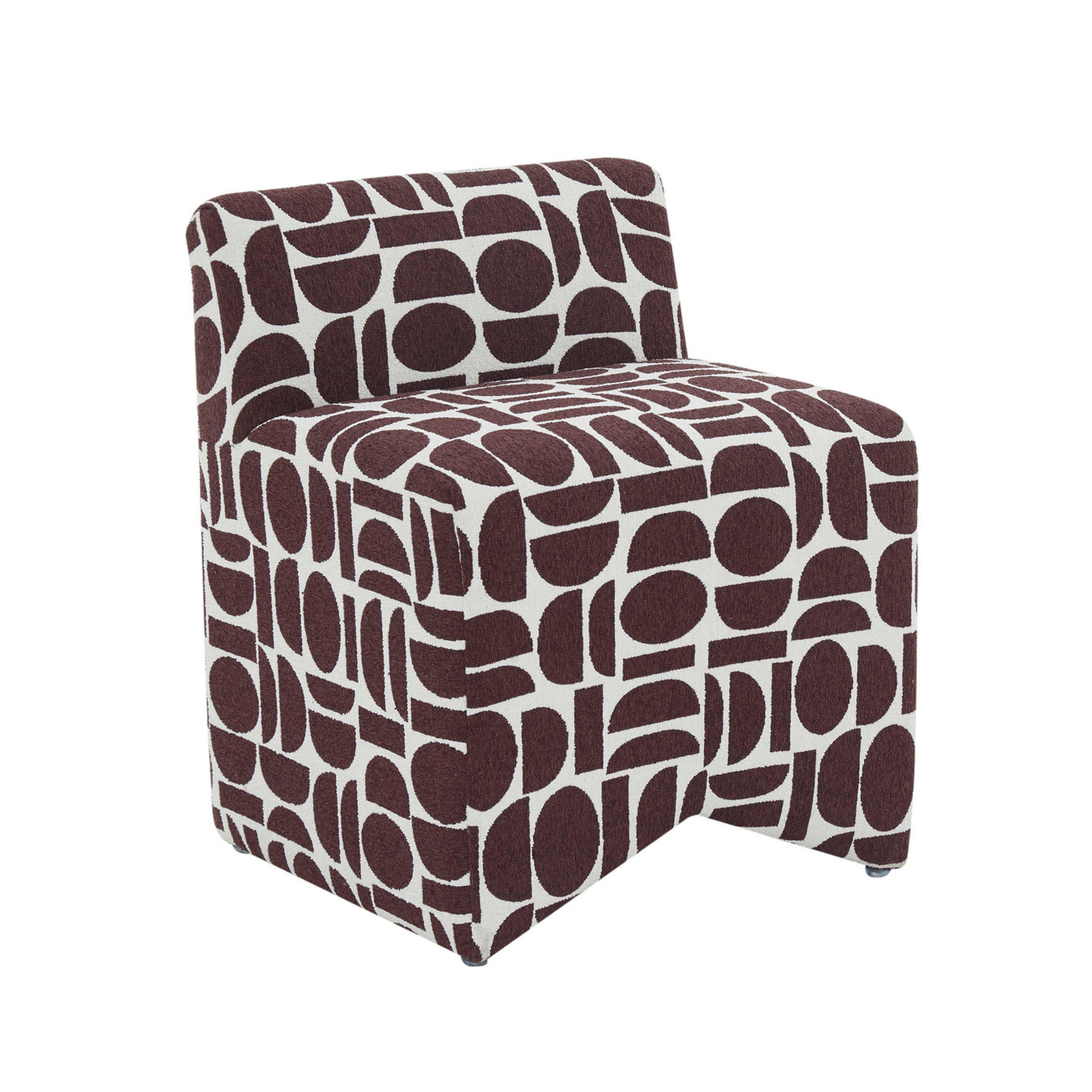 Pippa Geometric Jacquard Weave Stool - TOV FURNITURE