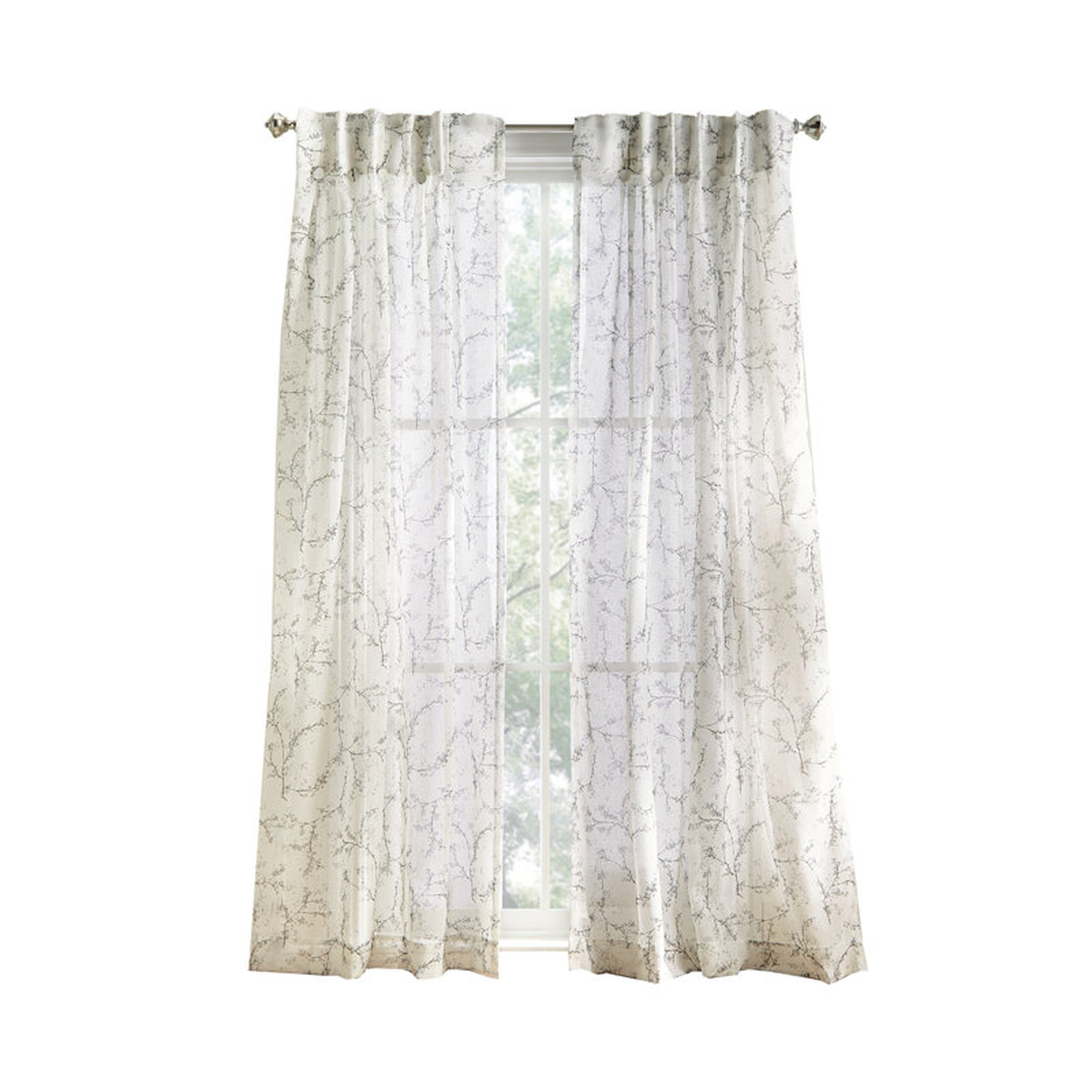 DKNY Promenade 96"Inverted Pleat Curtain Panel Pair Pewter (Set of 2) - Wayfair
