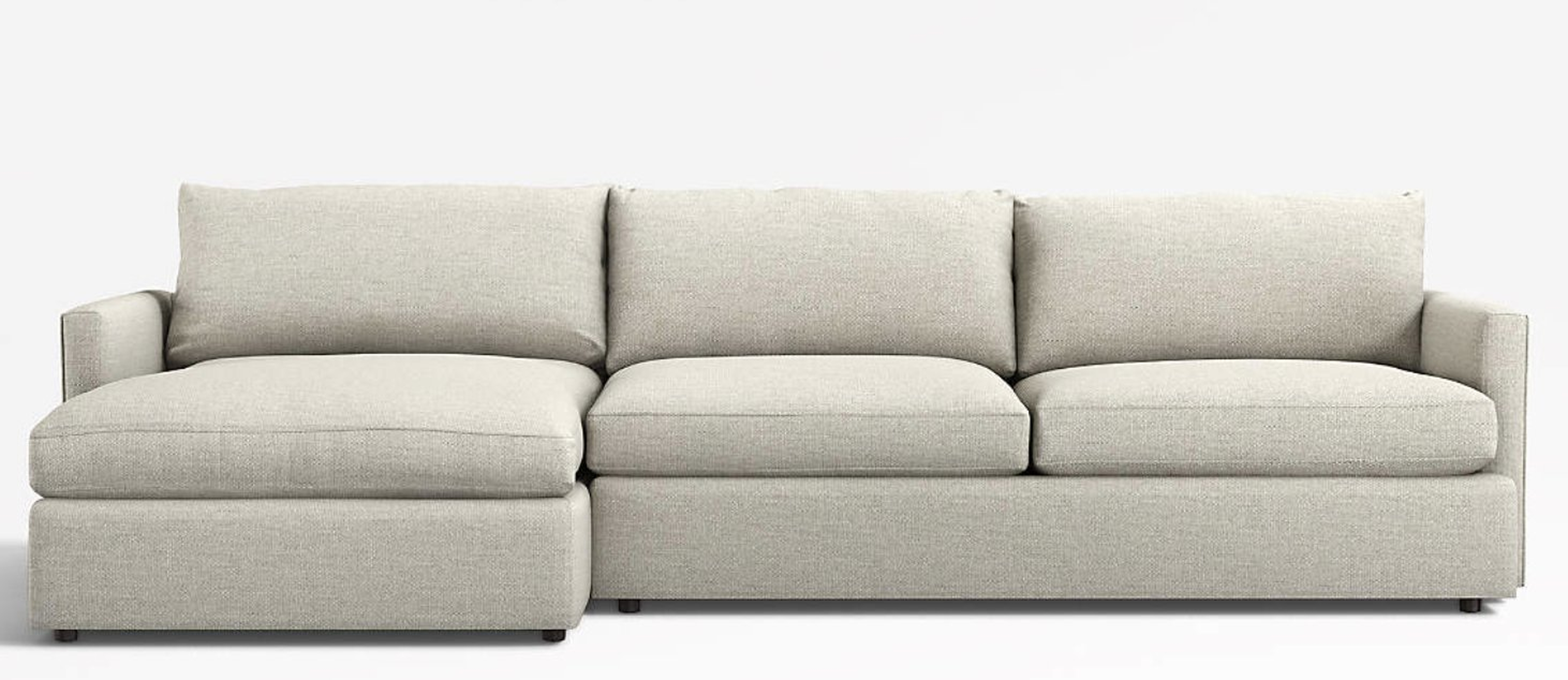 Lounge II 2-Piece Sectional Sofa - Cement - Crate and Barrel