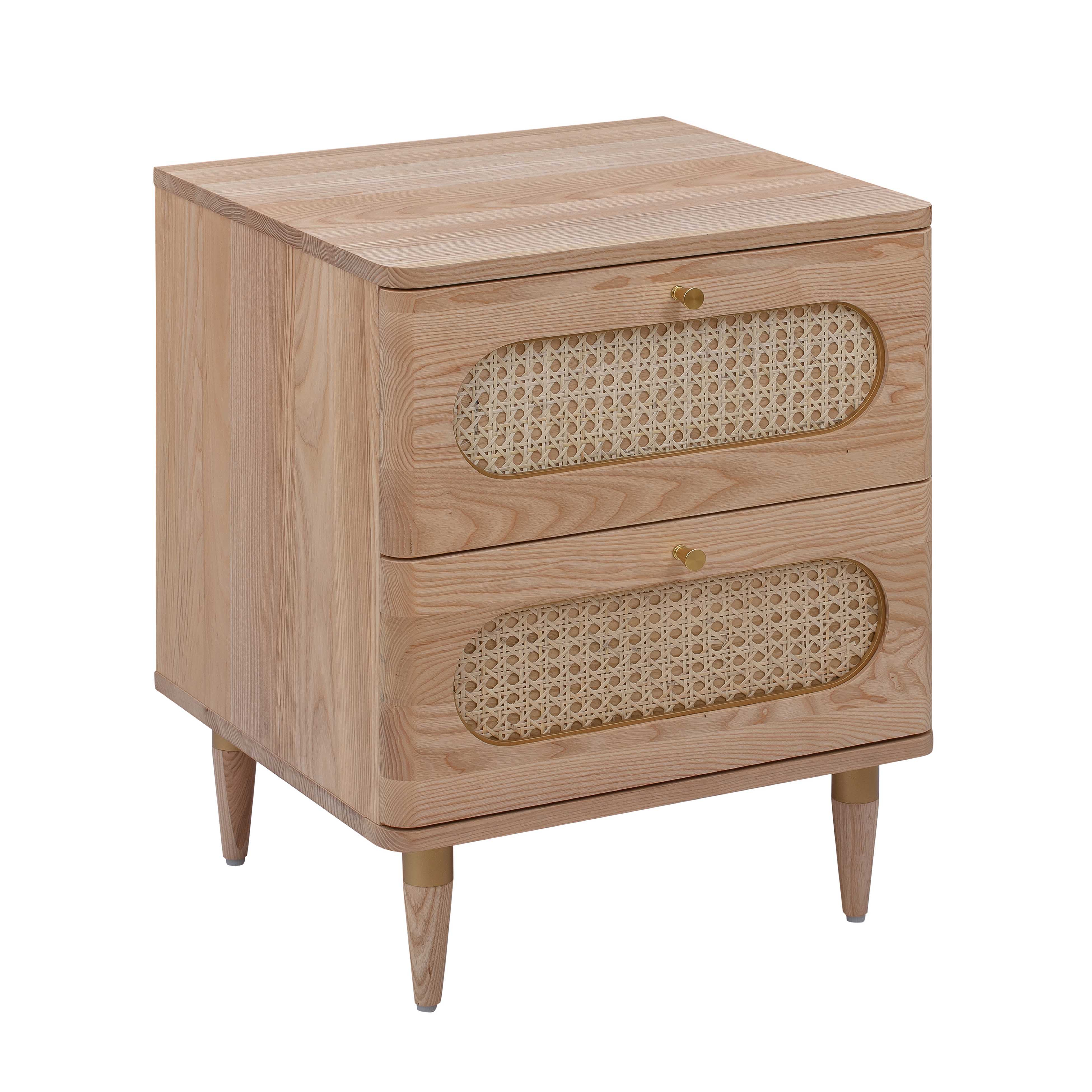 Carmen Cane Nightstand - TOV FURNITURE