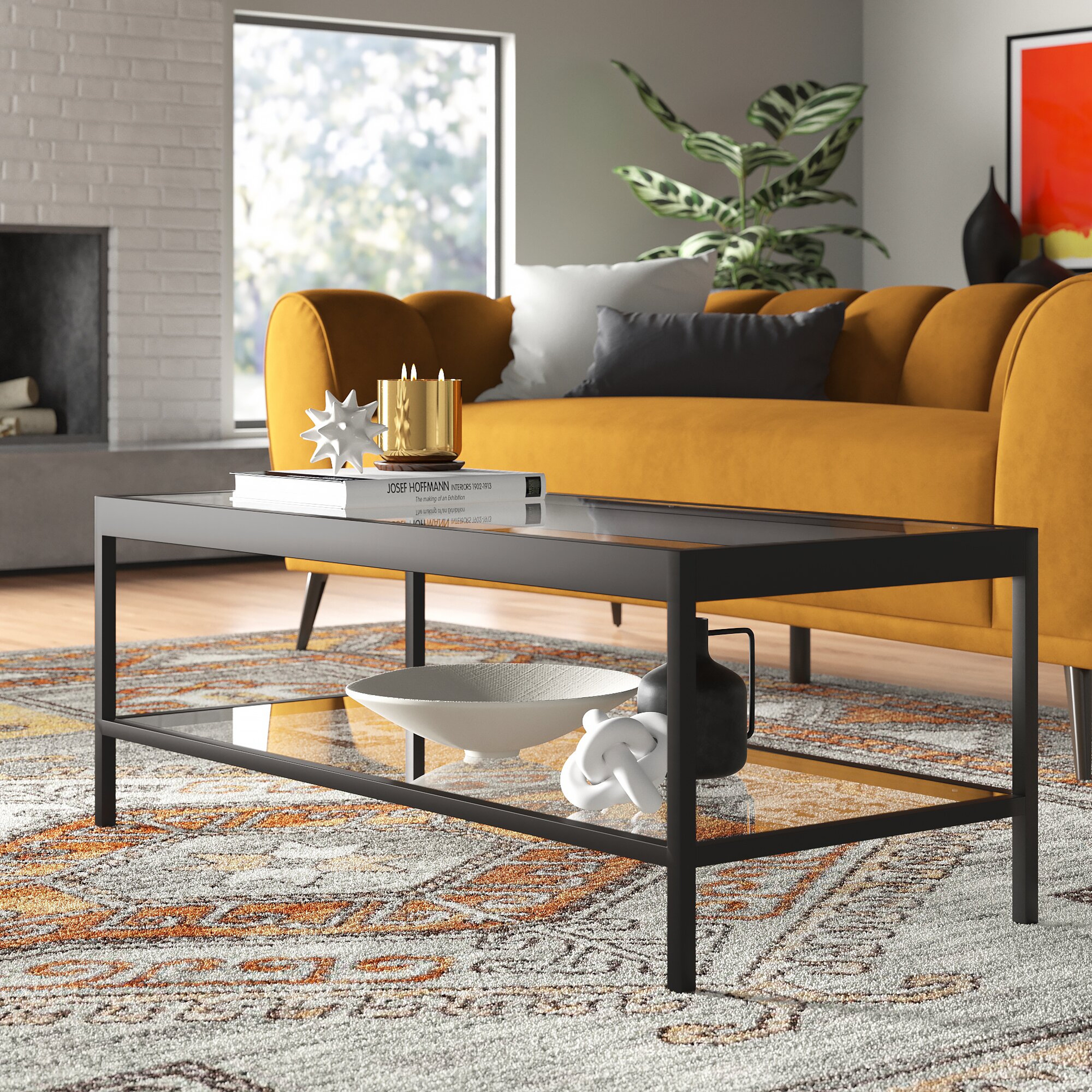 Seral 4 Legs Coffee Table with Storage - Wayfair