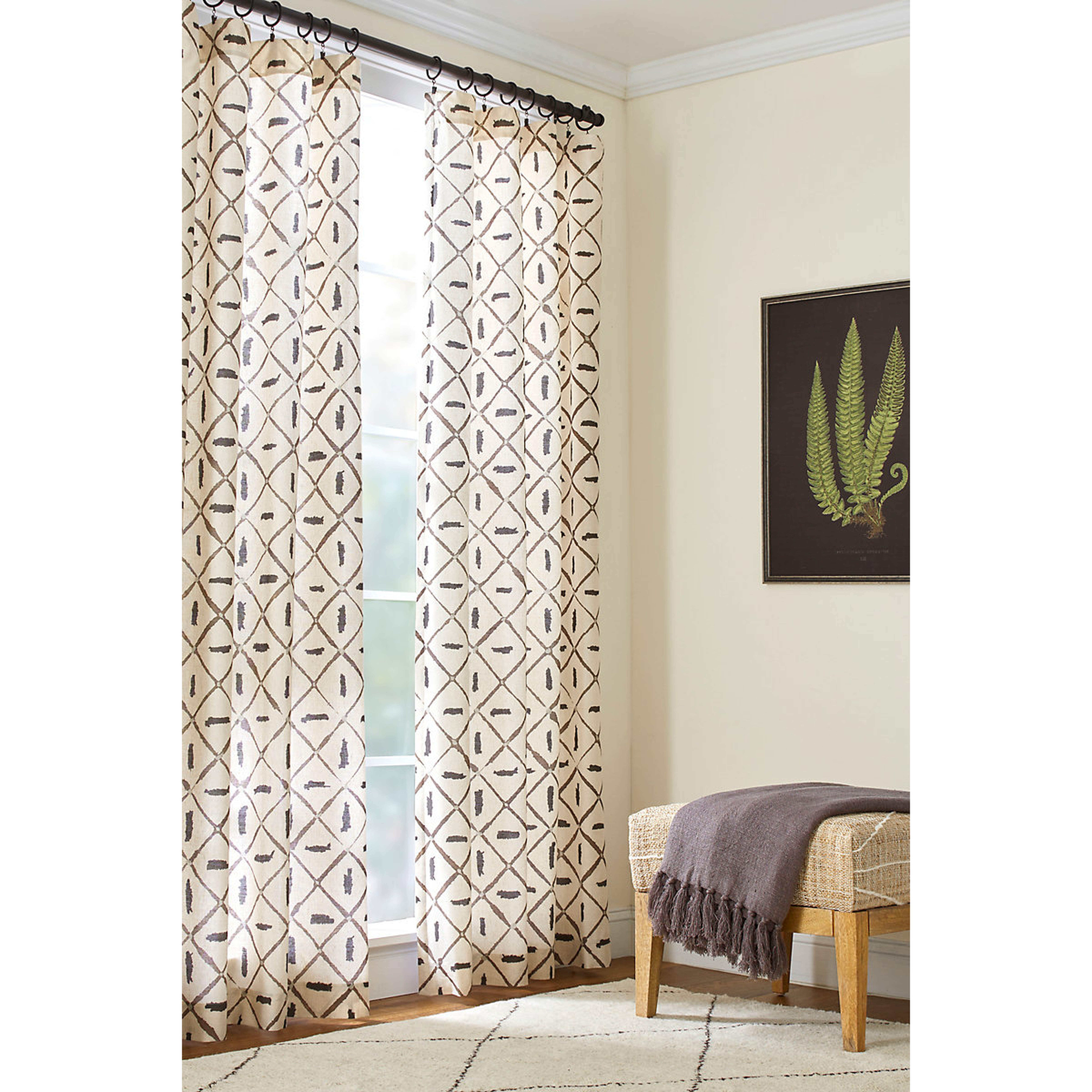 Tatum Ivory Curtain Panel - Dash and Albert
