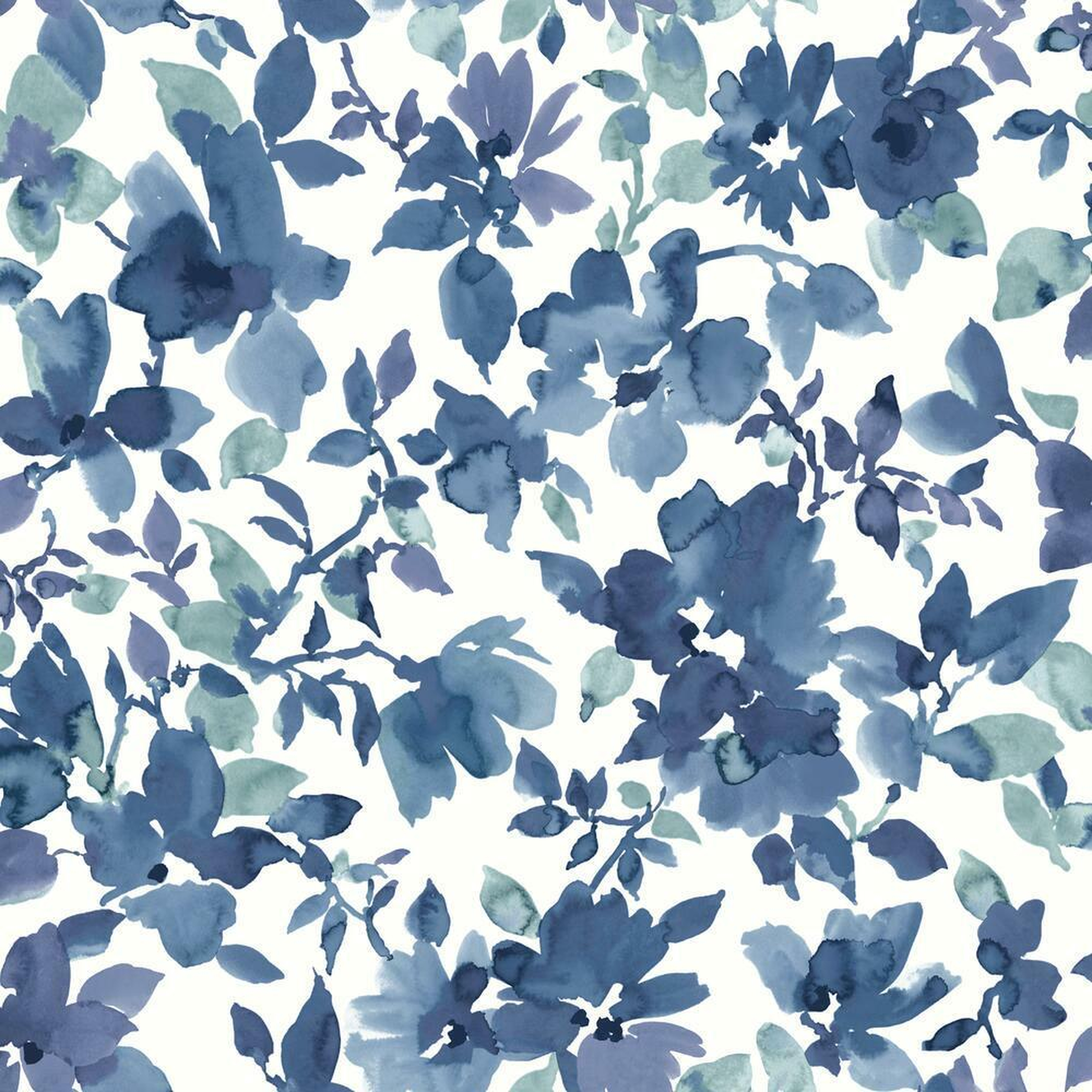 Watercolor Floral Peel and Stick Wallpaper - York Wallcoverings