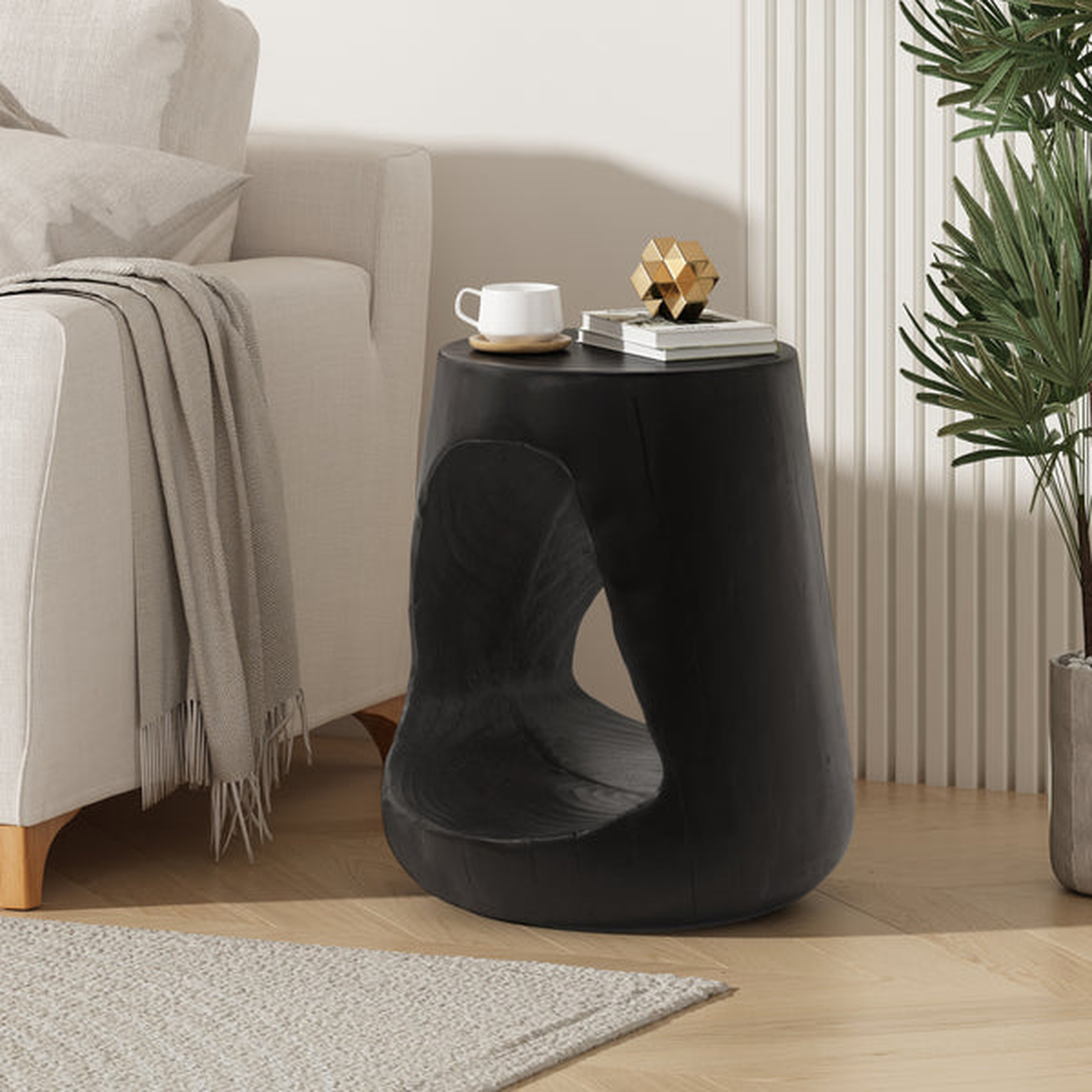 Wood-like Texture Side Table - Walker Edison