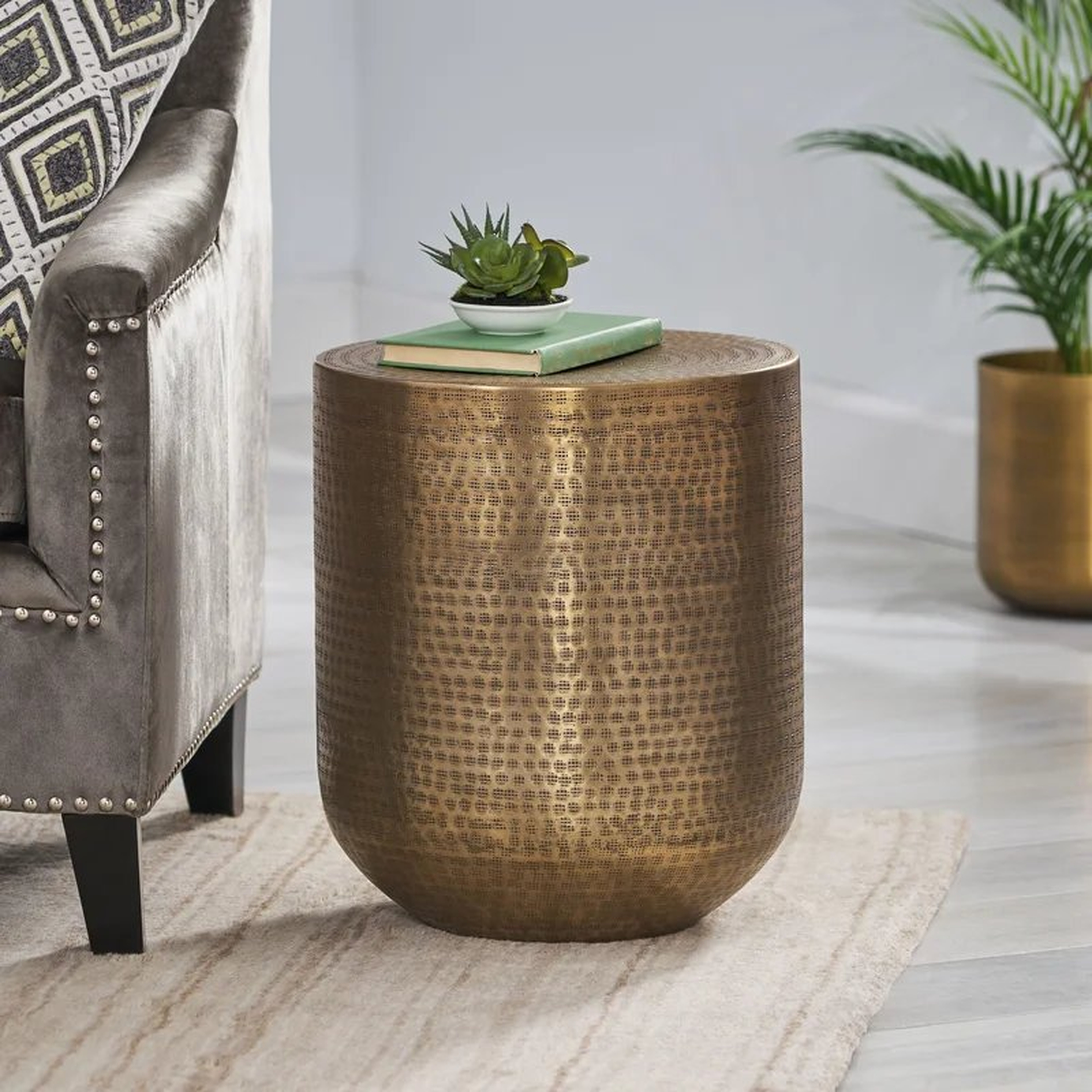 Tignall 17.5'' Tall Drum End Table - Wayfair