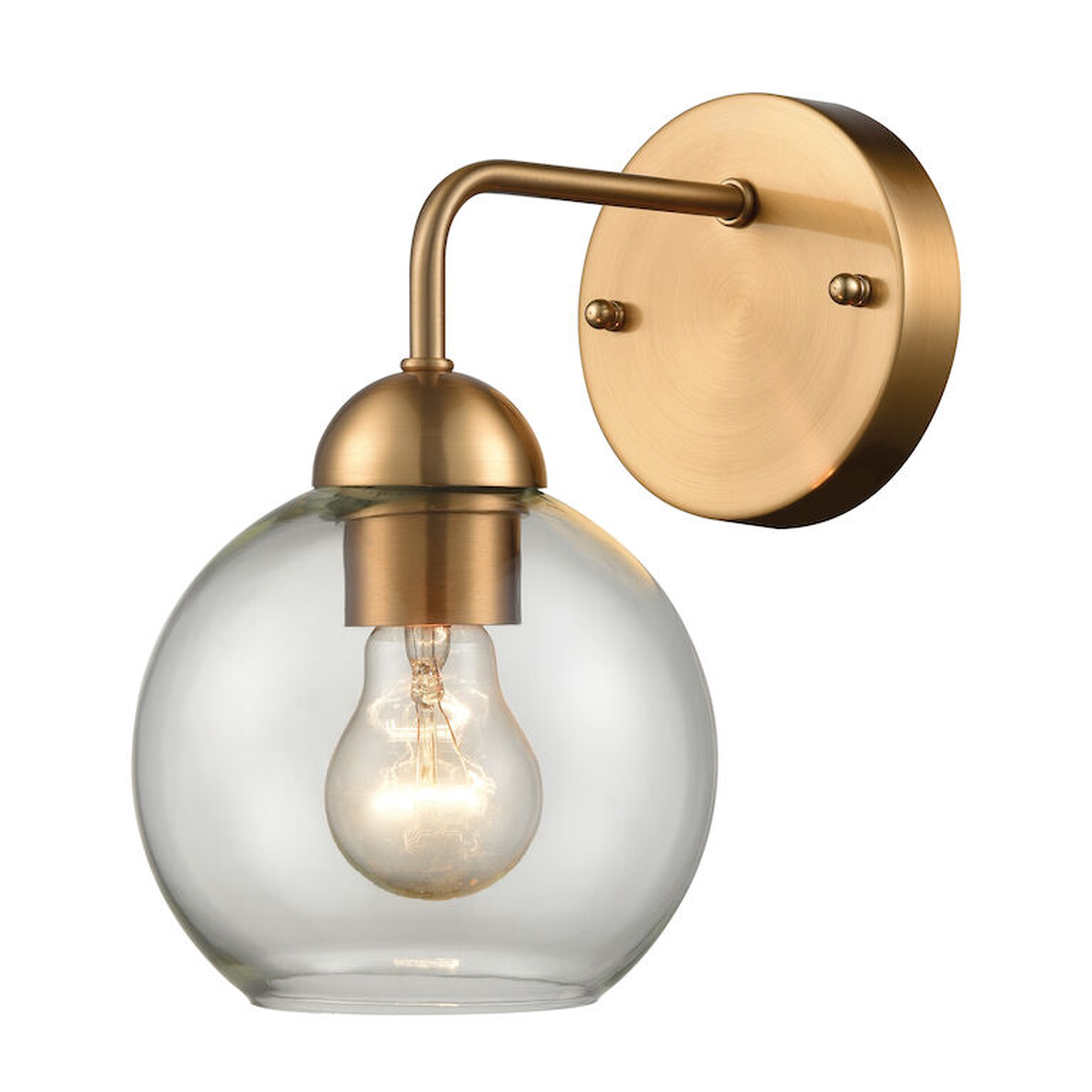Astoria 9.5'' High 1-Light Sconce - Satin Gold - Elk Home