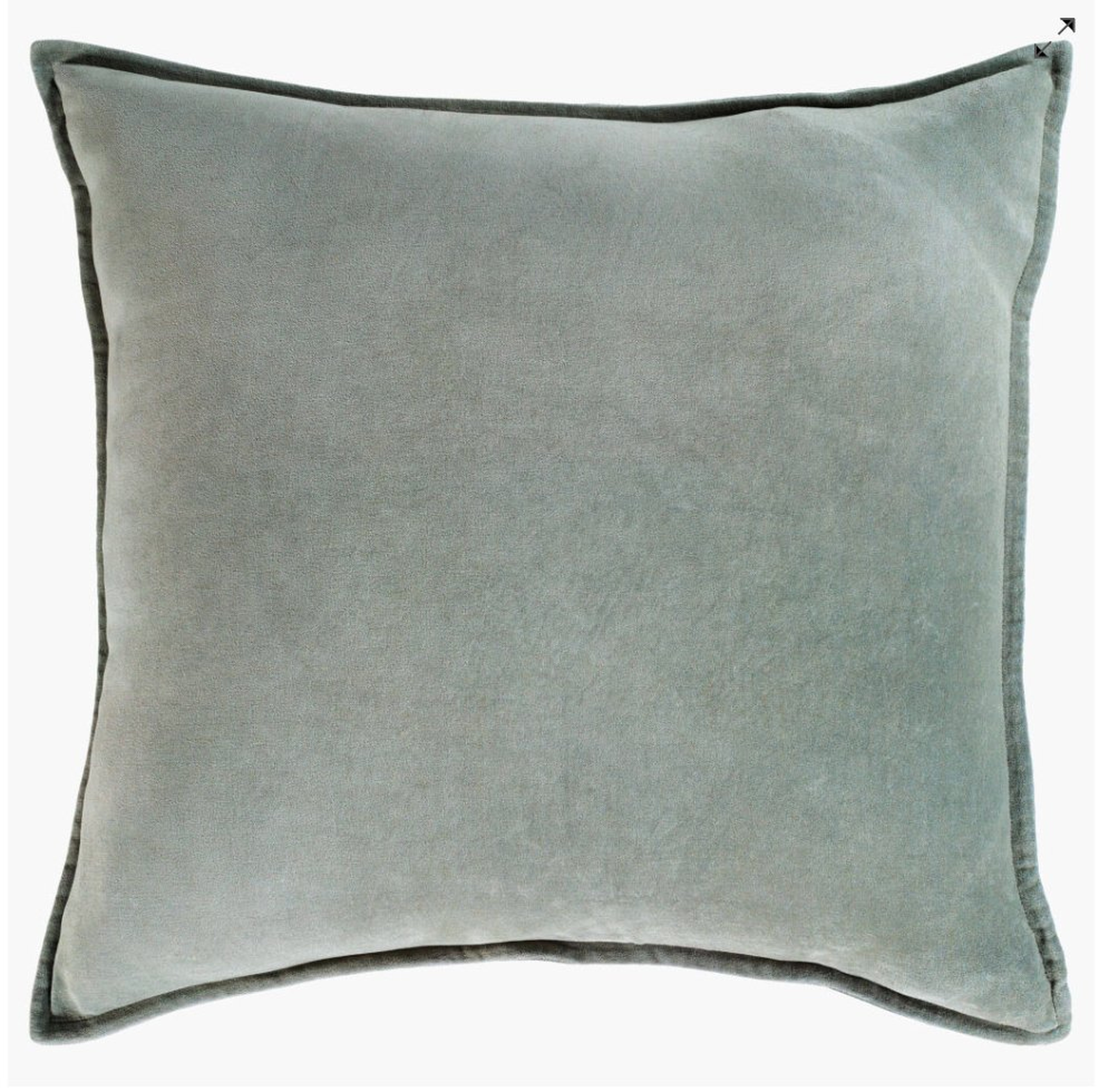 Cotton Velvet CV-021 18"L x 18"W Down Filled Pillow - Surya