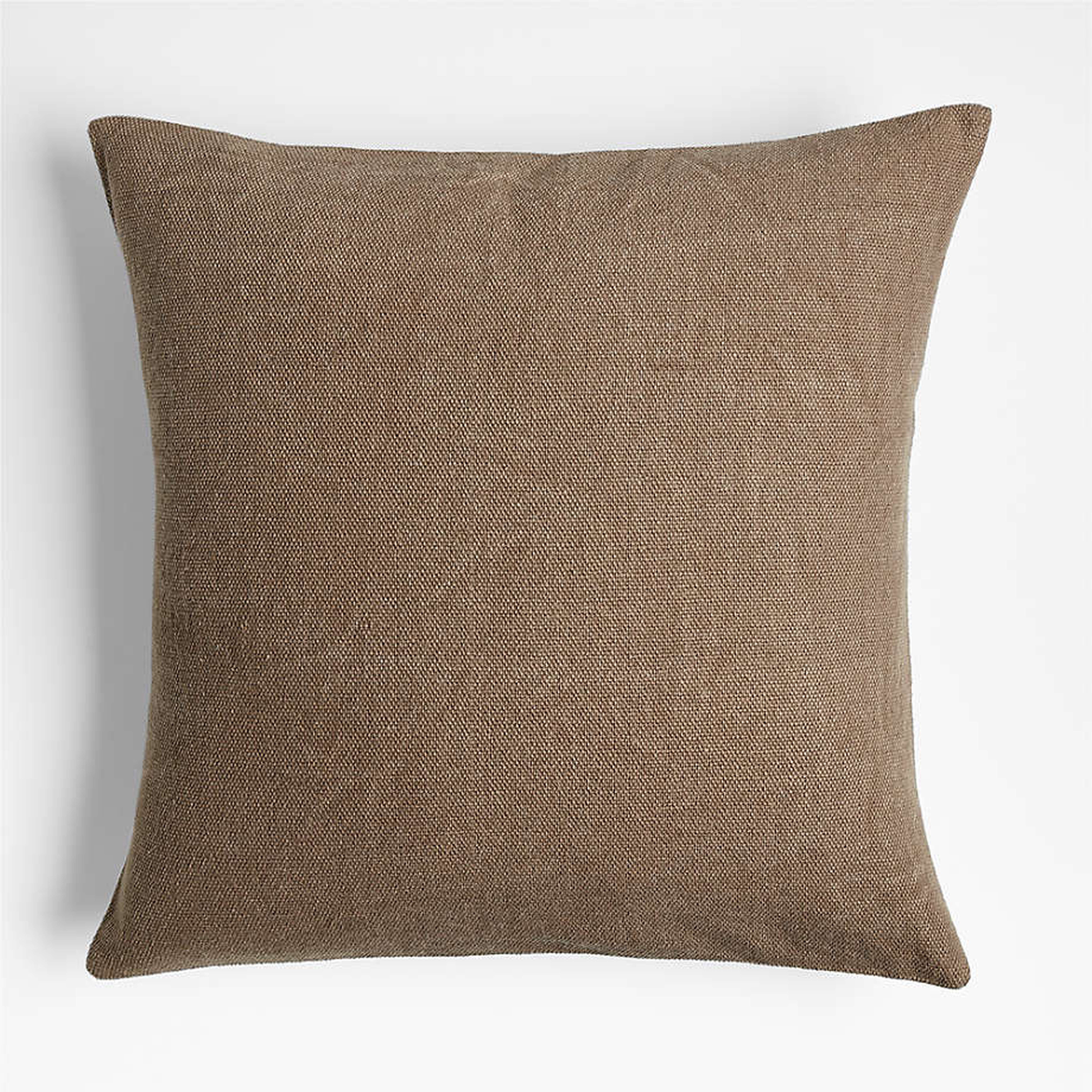 Earl Arnold Cotton 23"x23" Pindo Brown Throw Pillow with Down-Alternative Insert by Jake Arnold - Crate and Barrel