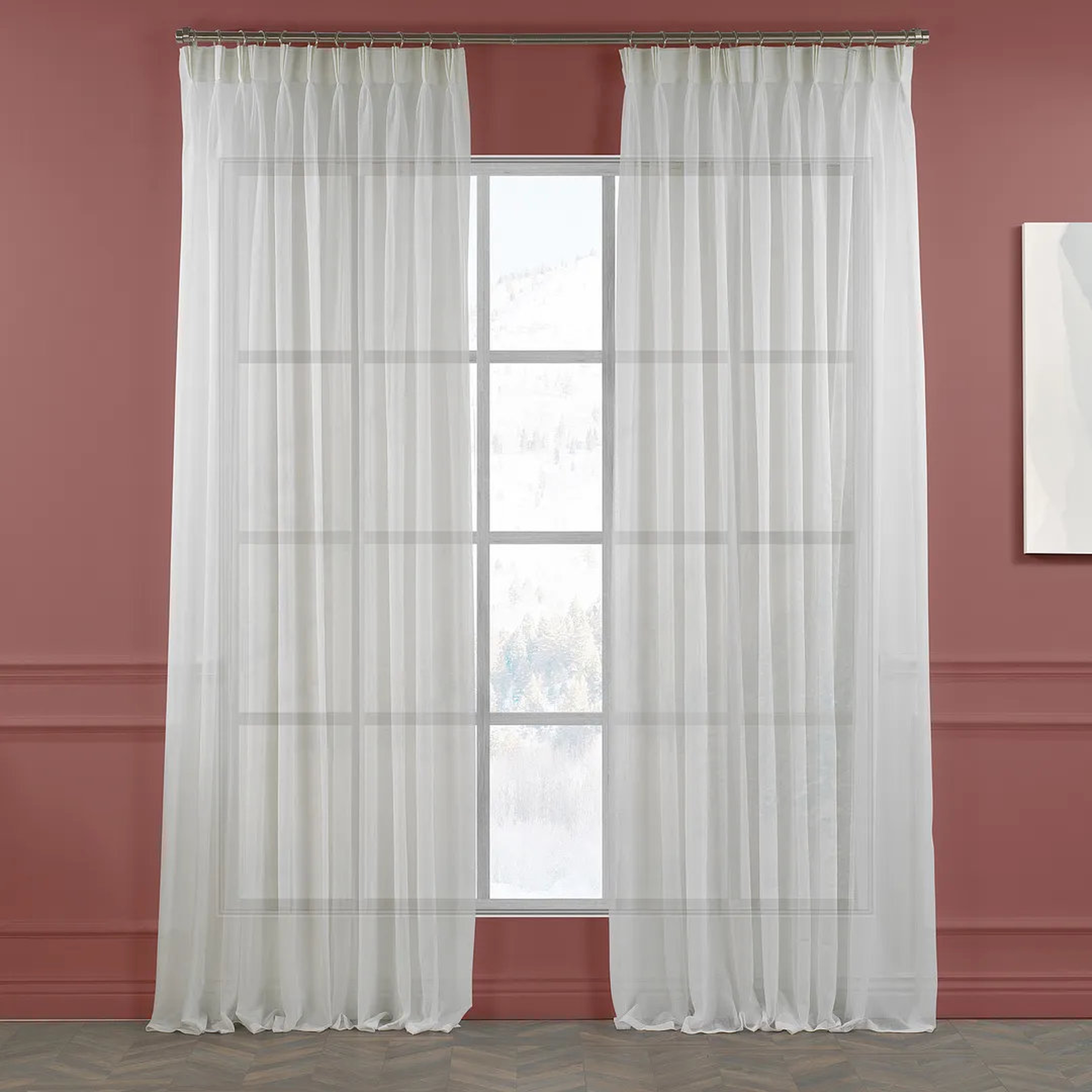 Extra Wide & Extra Long Sheer Curtain Panels (Set of 2) - Wayfair