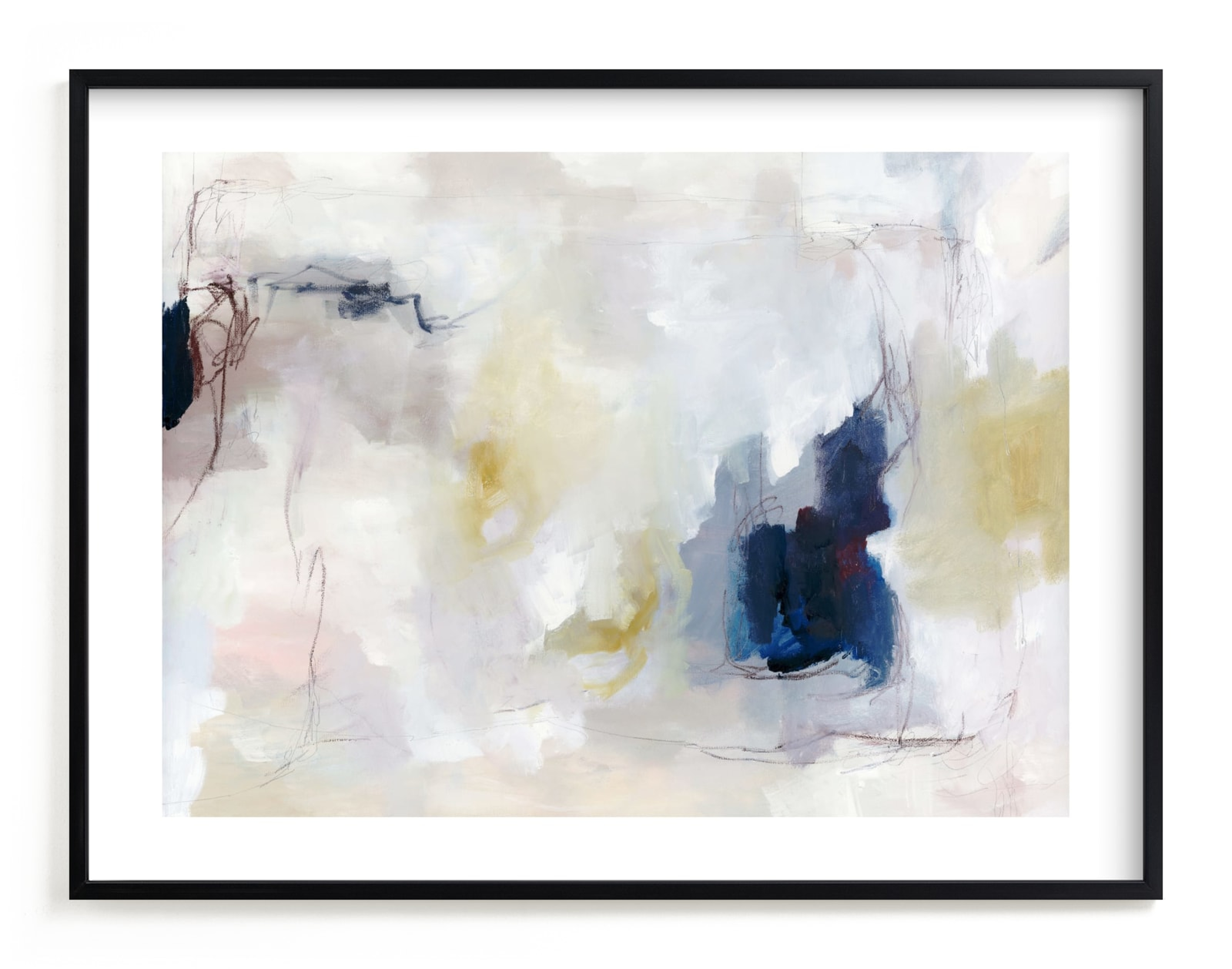 By Chance, 40"x30", Rich Black Wood Frame, White Border - Minted
