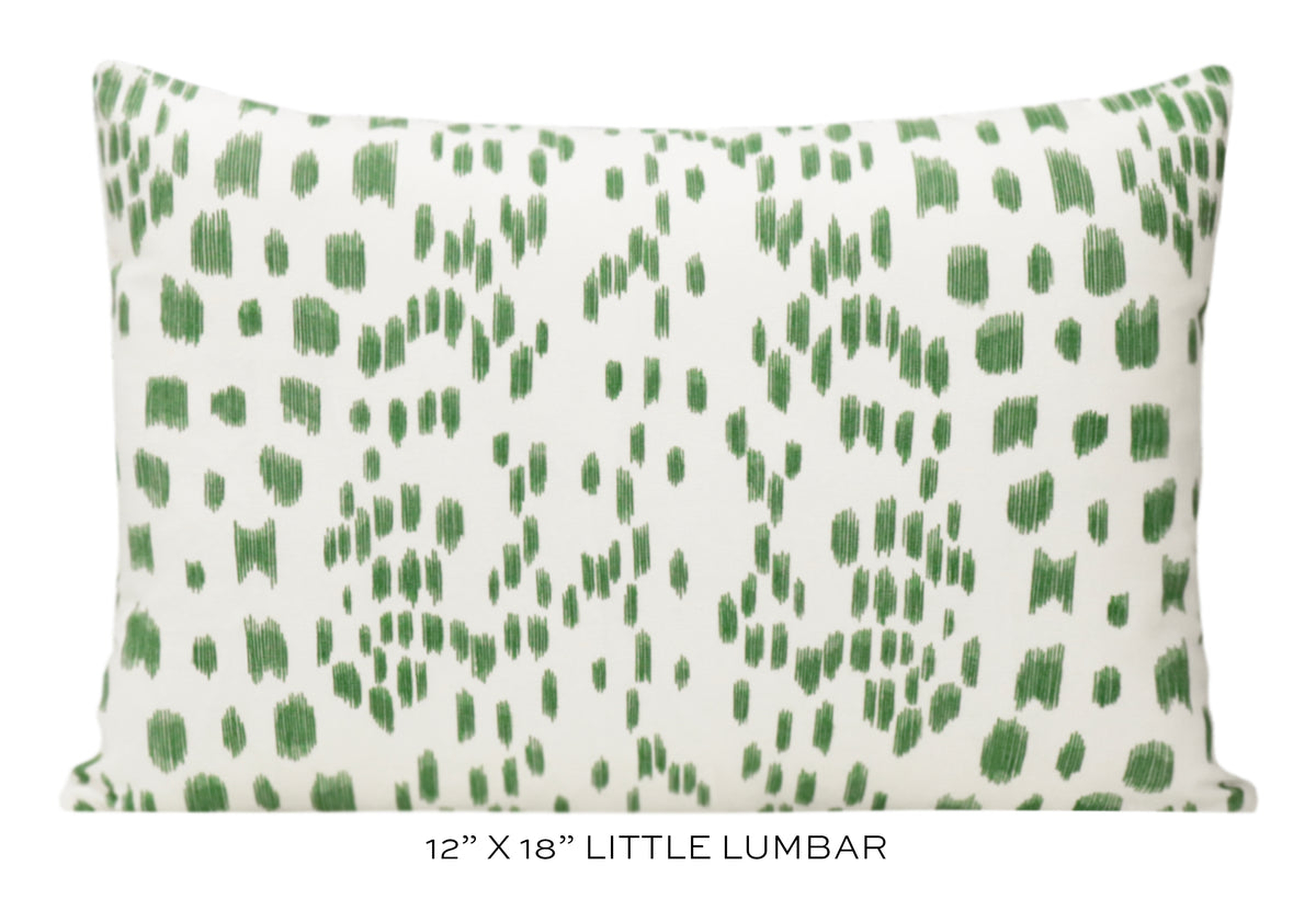 LES TOUCHES // GREEN - LITTLE LUMBAR 12" X 18" - Little Design Company