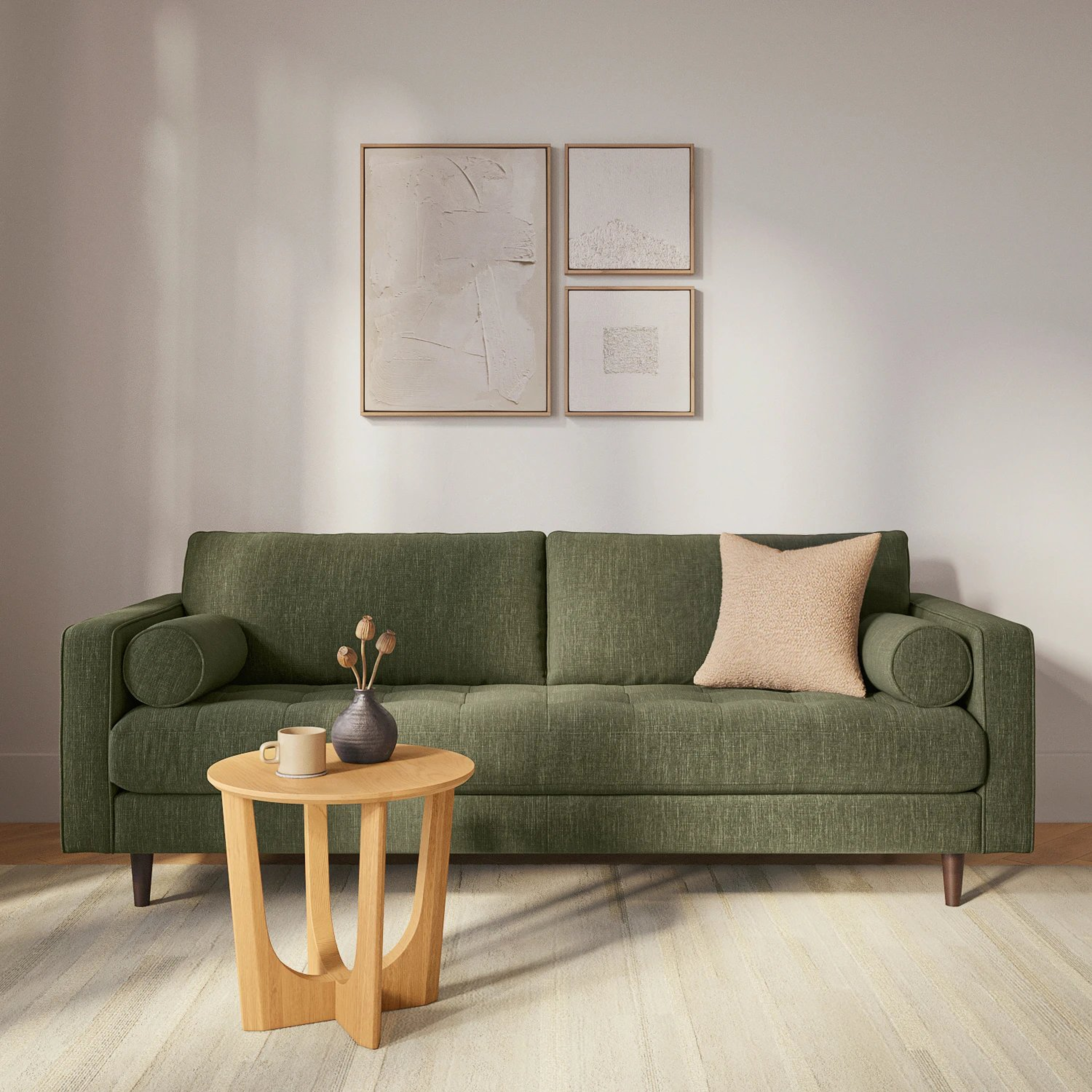 Sven 88" Tufted Sofa - Fir Green - Article