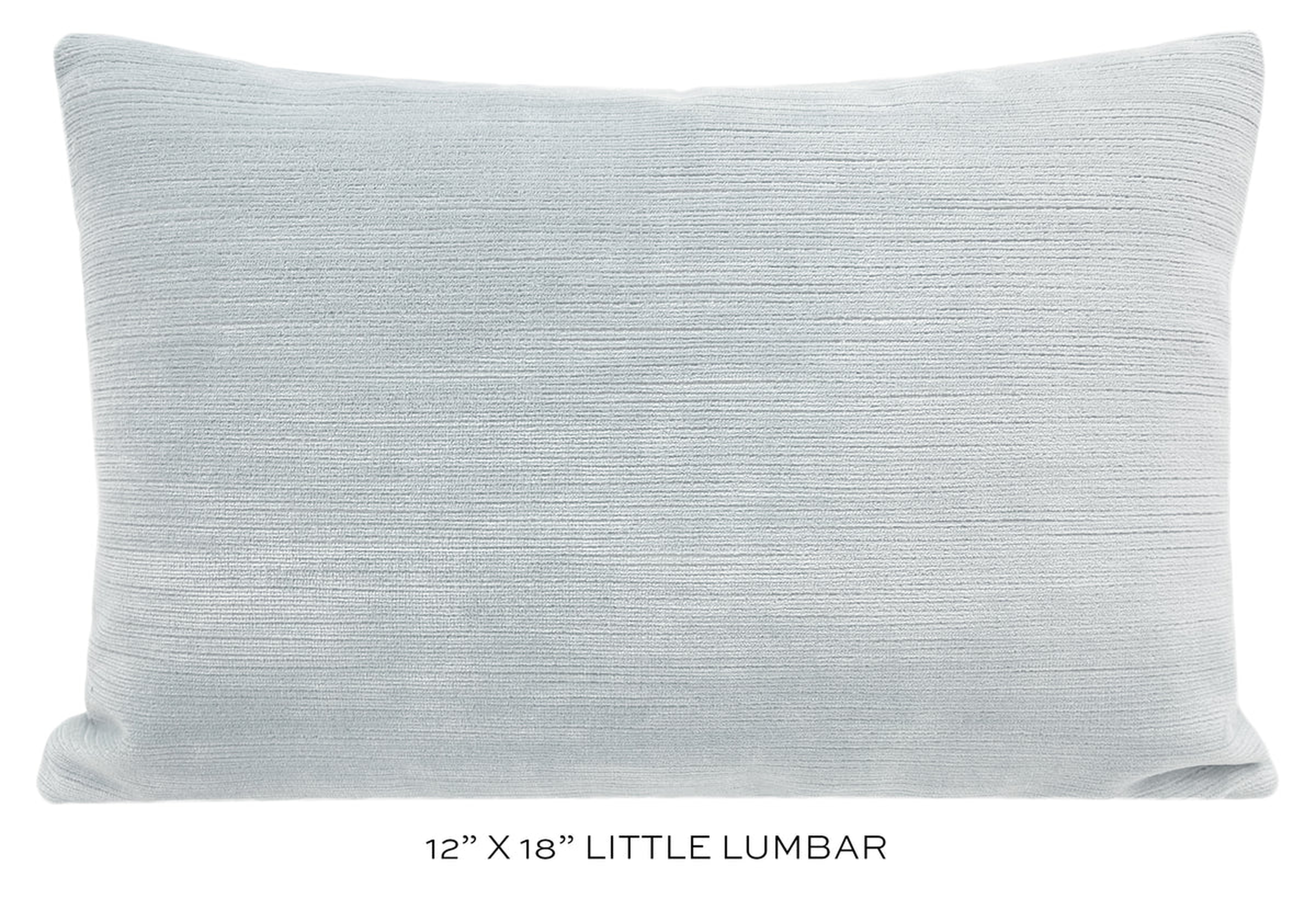 STRIE VELVET // MIST - LITTLE LUMBAR 12" X 18" - Little Design Company