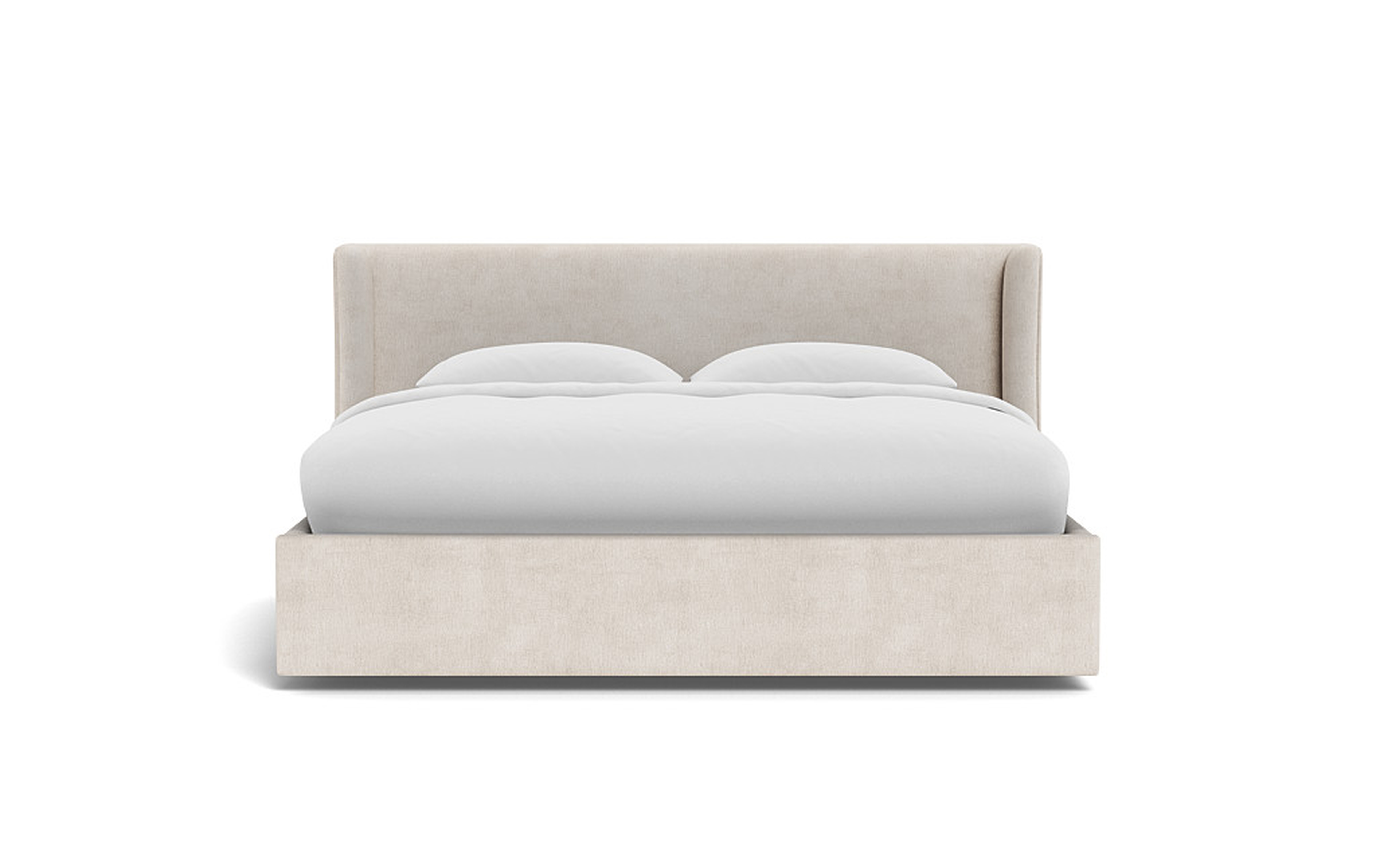 Graham Upholstered Bed with Storage Option, No Storage, King - Interior Define