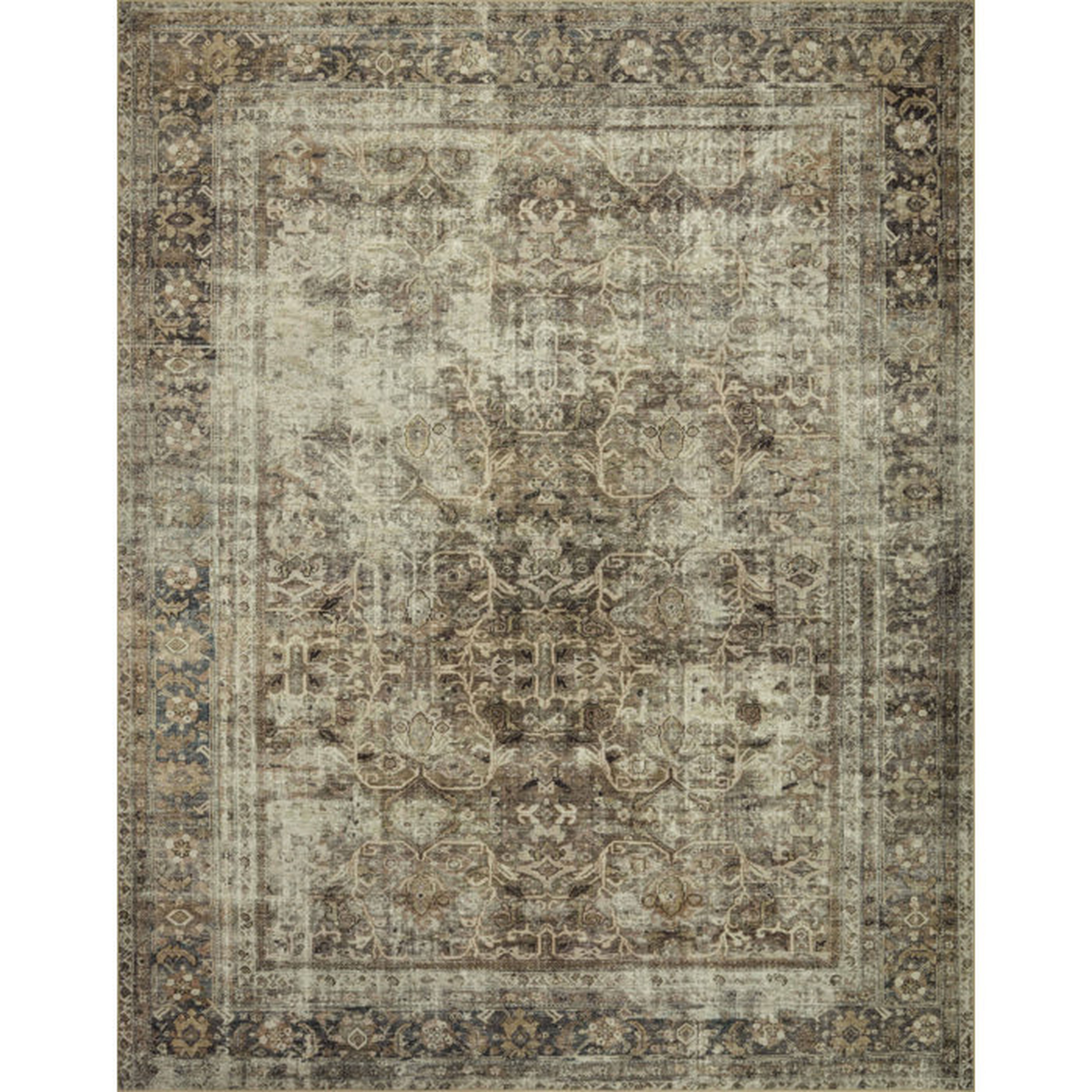 Magnolia Home By Joanna Gaines X Loloi Sinclair Machine Washable Pebble / Taupe Area Rug - Wayfair