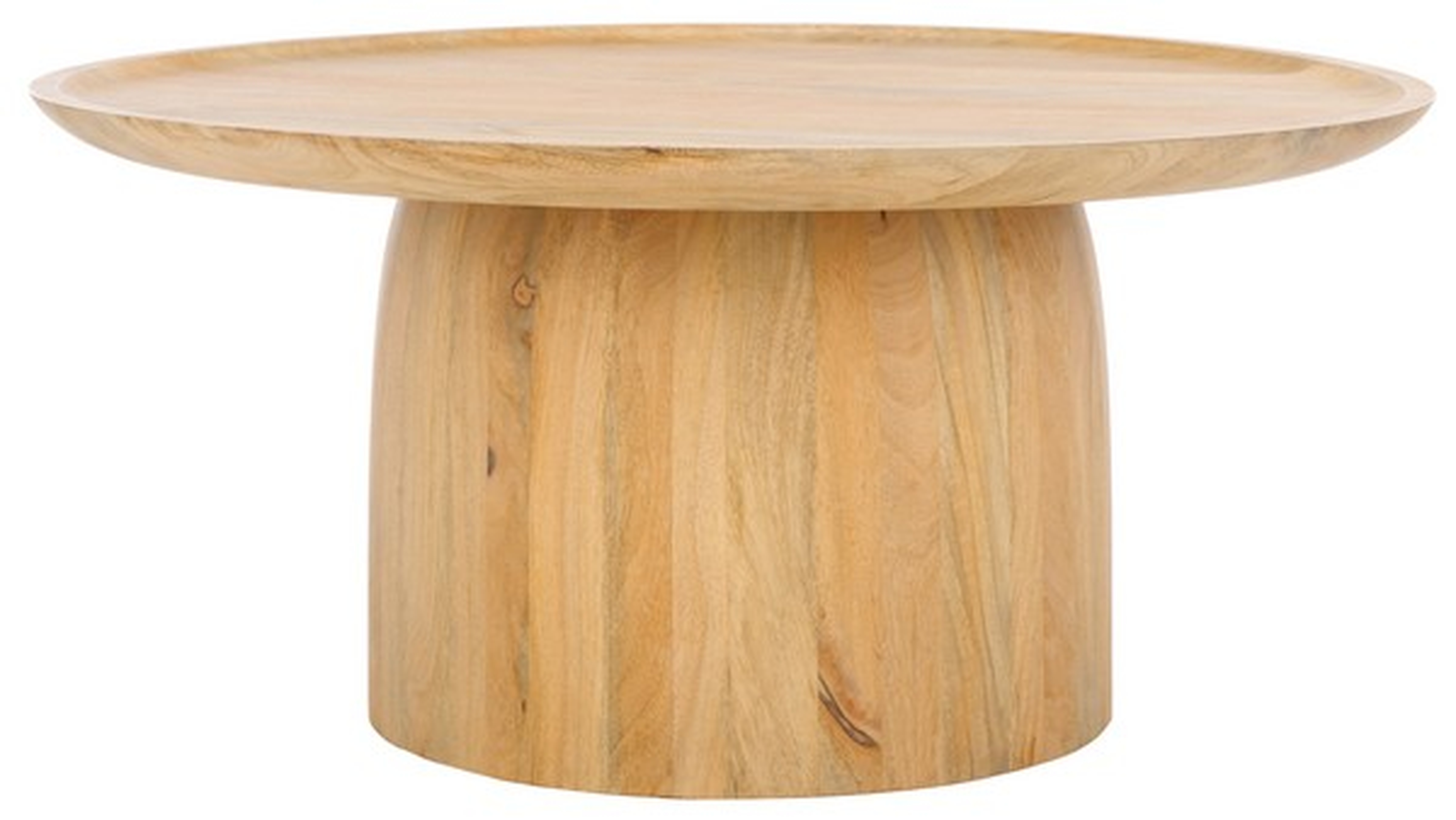 Hope Round Wood Coffee Table - Natural - Safavieh Couture