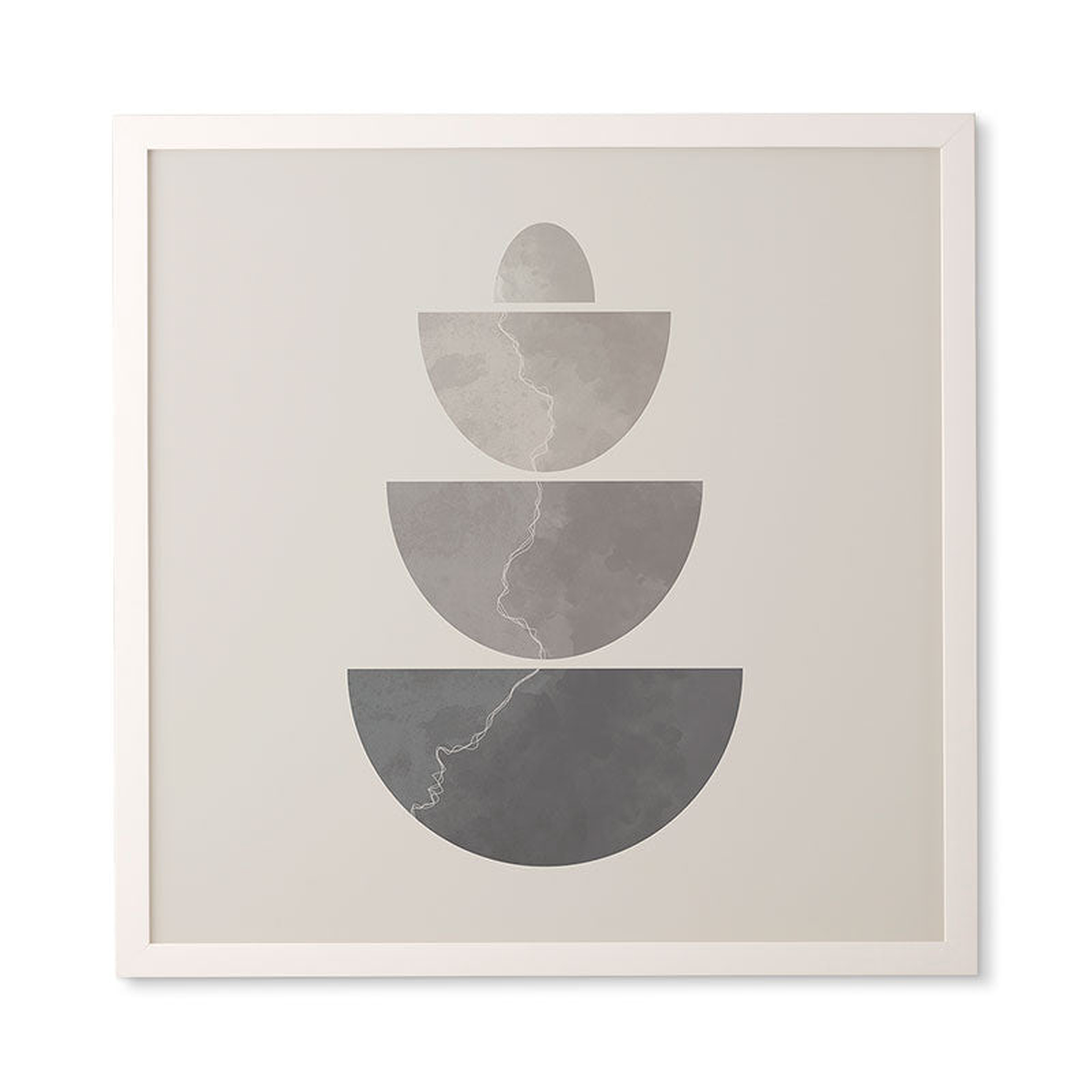 Monochrome Balance 2 by Alisa Galitsyna - Framed Wall Art Basic White 30" x 30" - Wander Print Co.