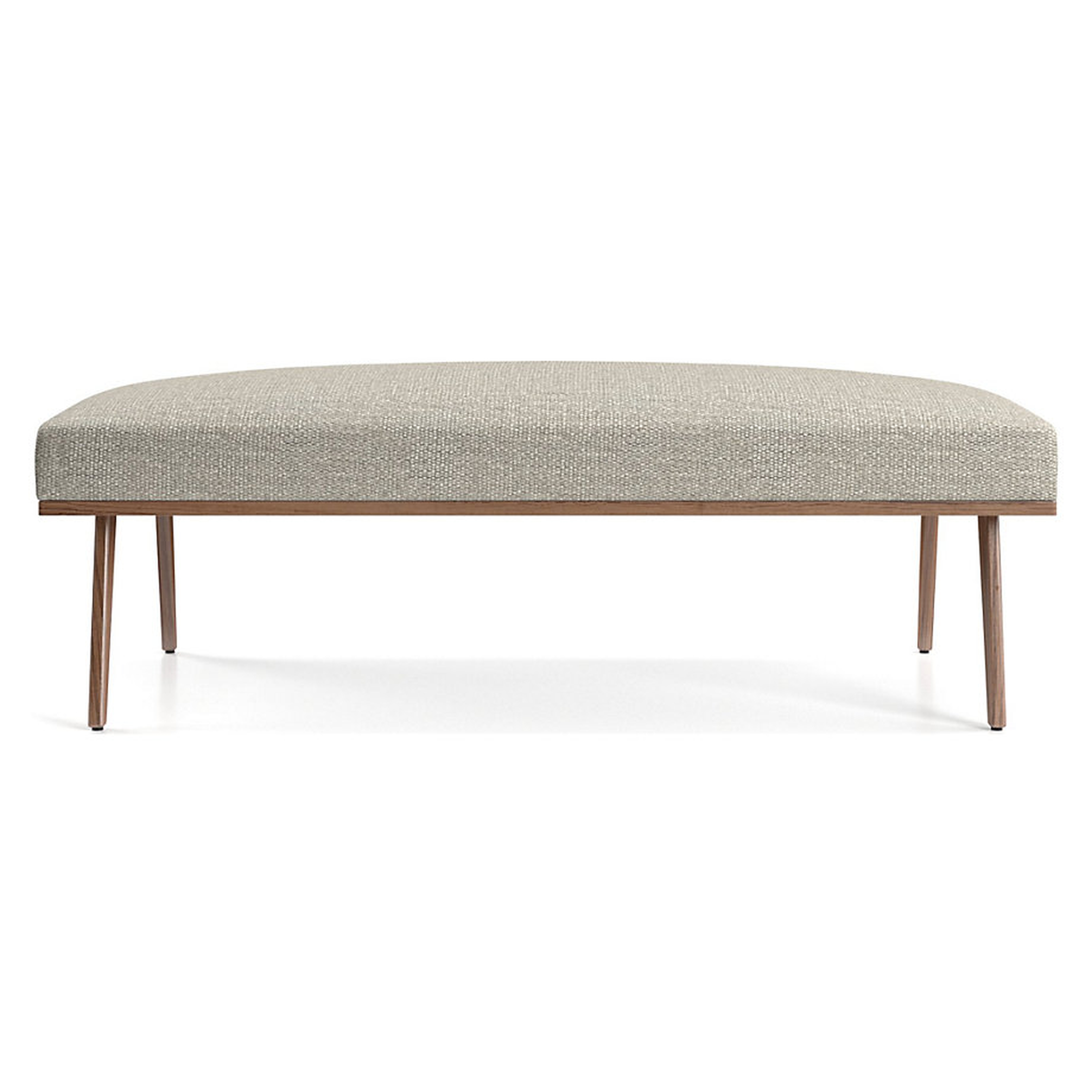 Cavett Walnut Wood Frame Bench - Crate and Barrel