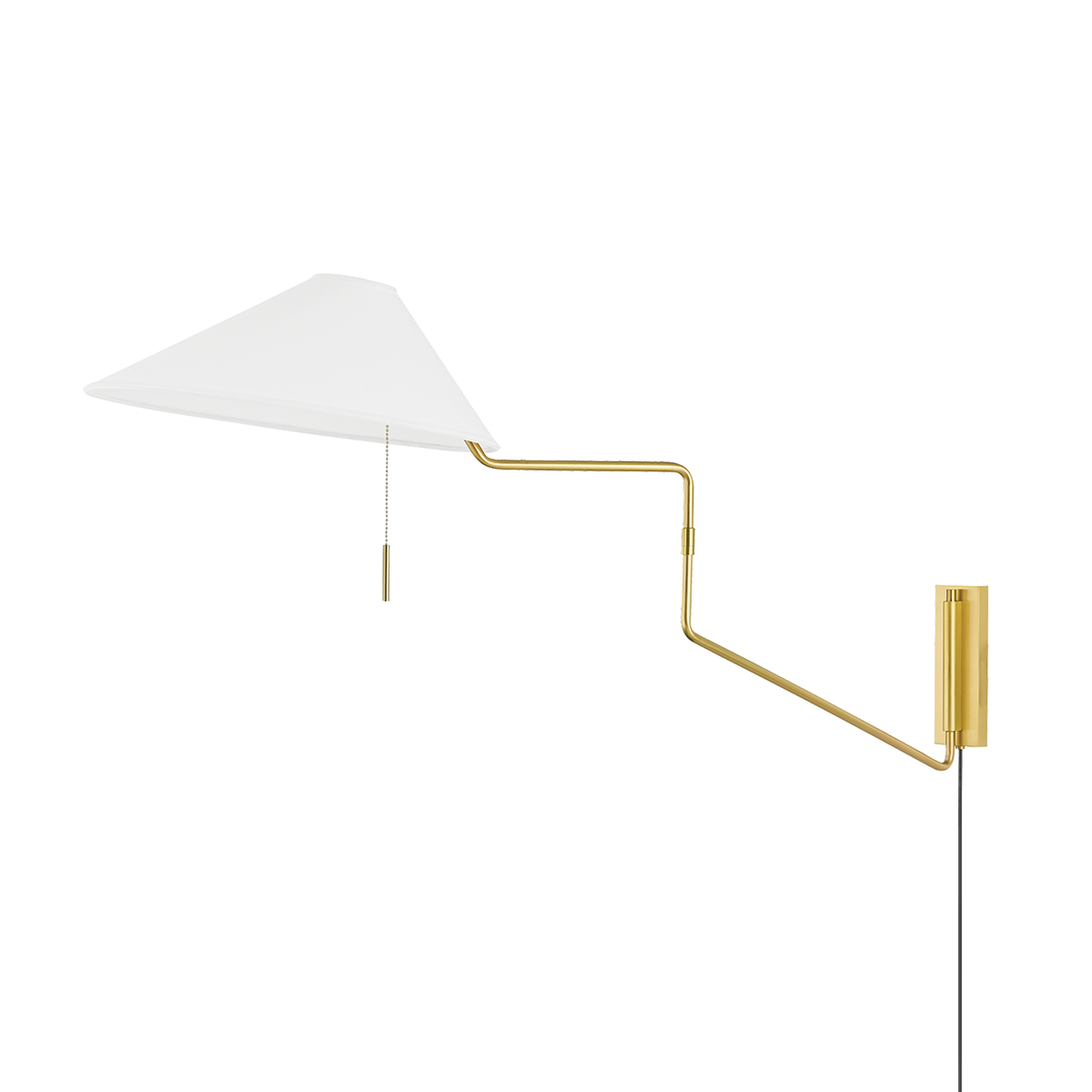 Mitzi Aisa Plug-in Sconce - Aged Brass - Hudson Valley Lighting Group