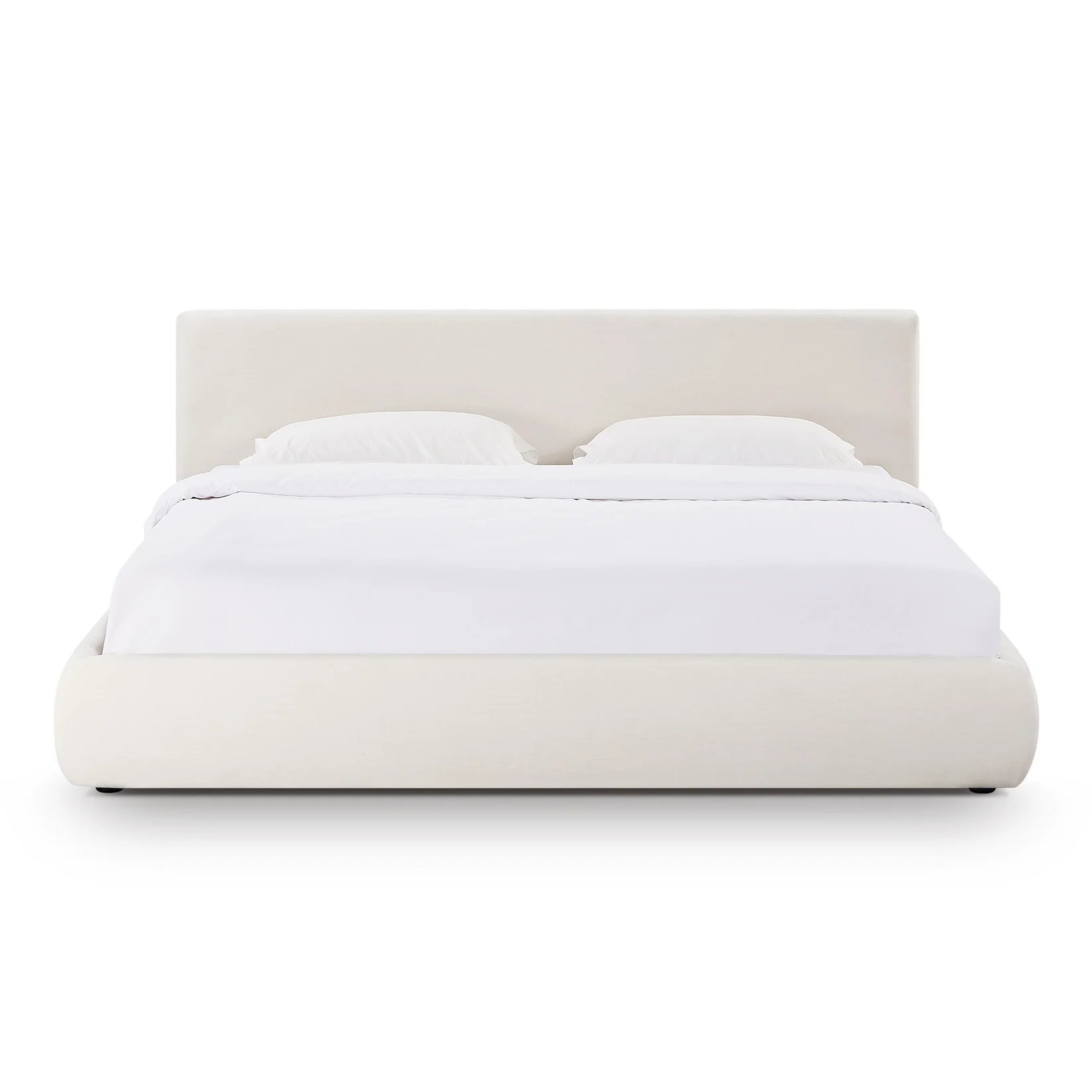 Isla Cream Upcycled Linen Bed - TOV FURNITURE