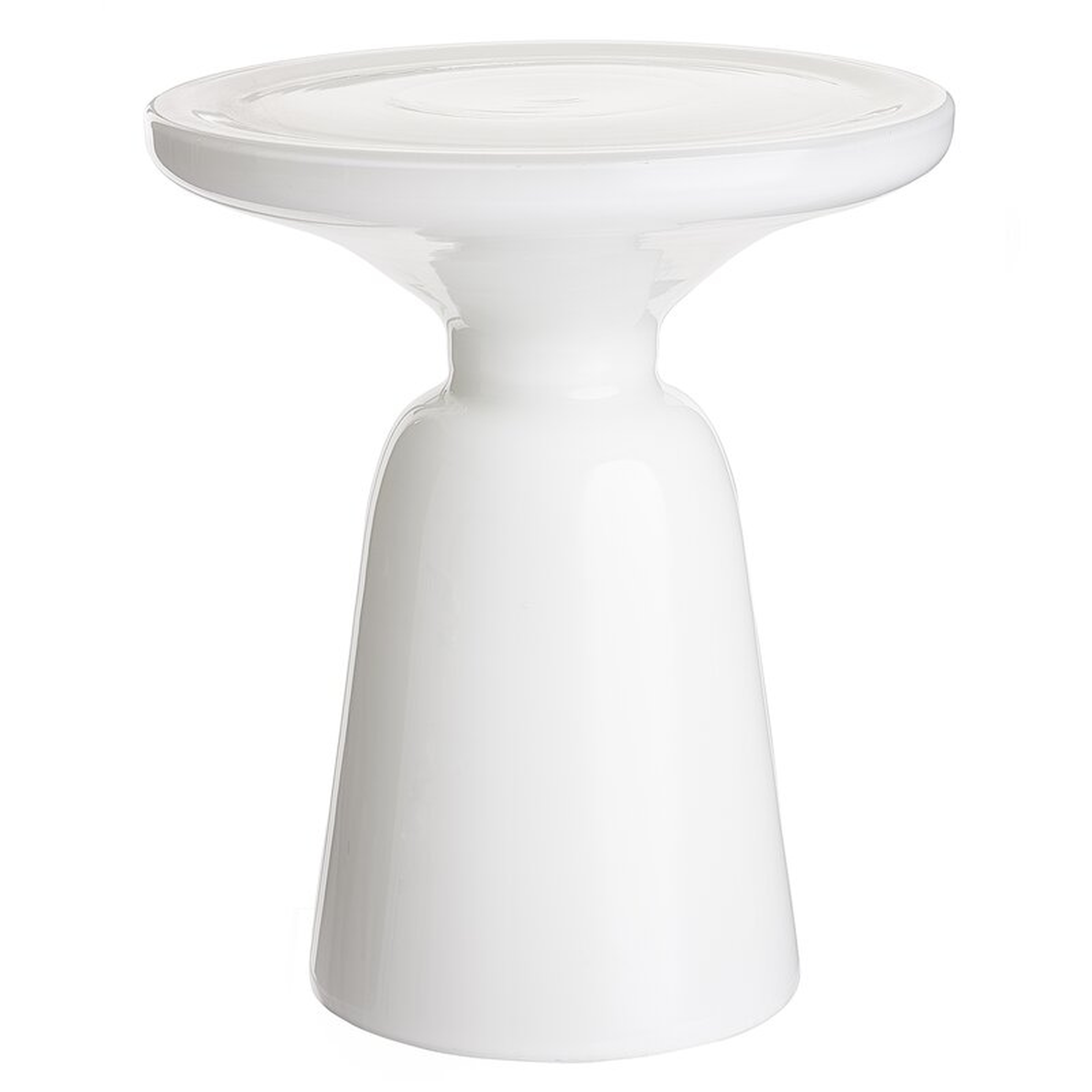 Venezia Glass Top End Table - Wayfair