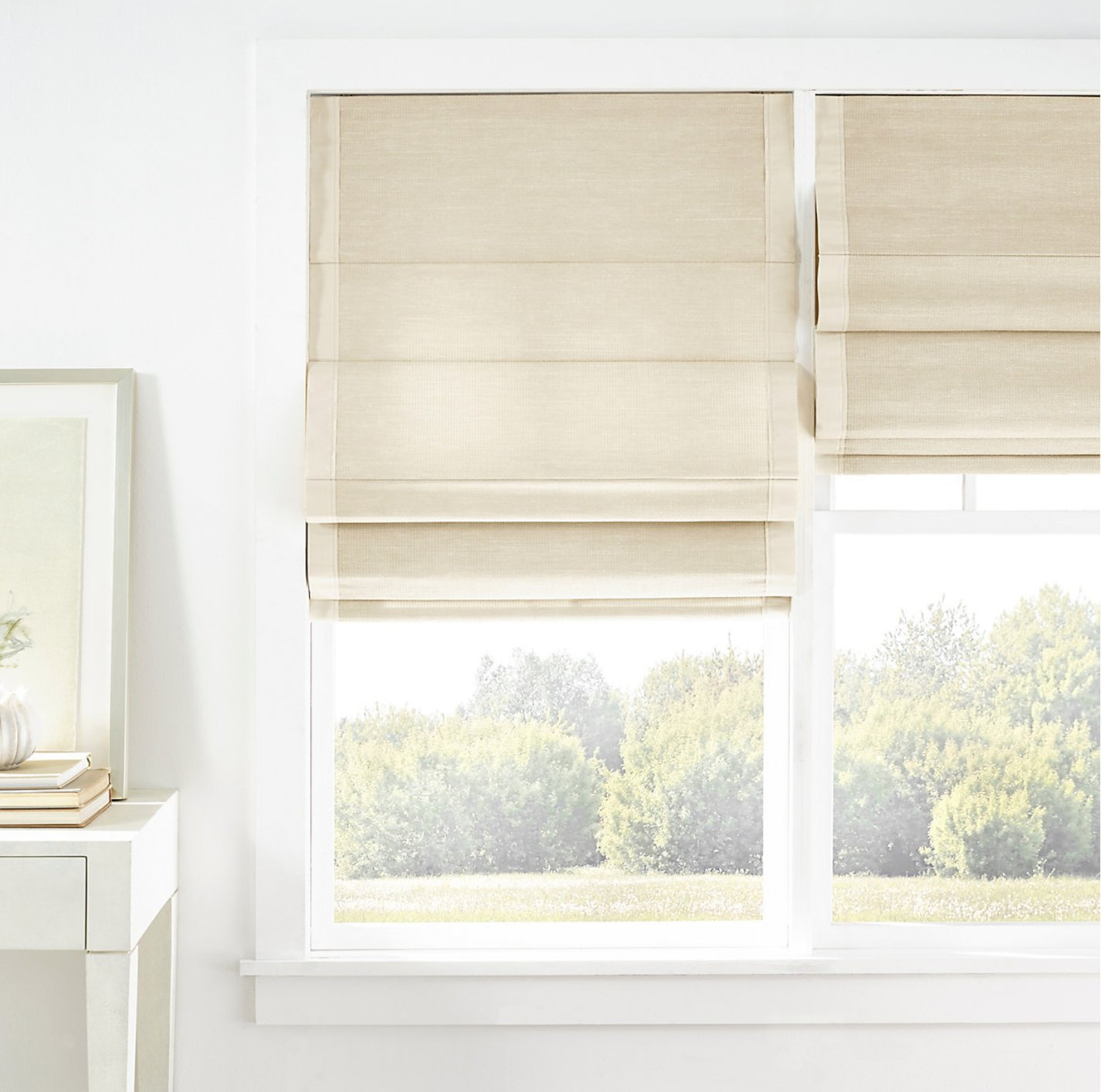 Ridge Cordless Roman Natural Shade, Natural, 38"x63" - Dash and Albert
